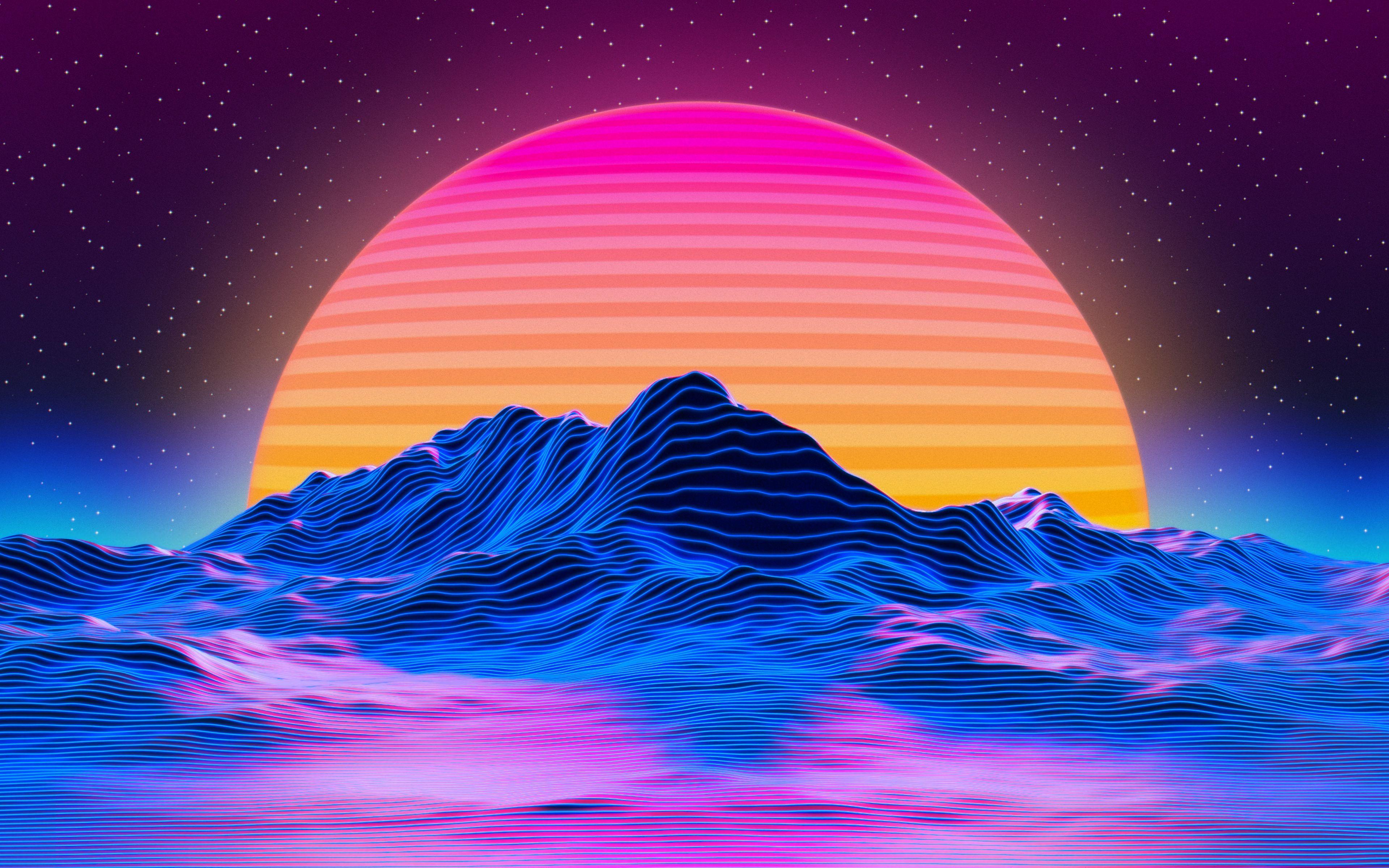 3840x2400 Retro Galaxy Wallpaper