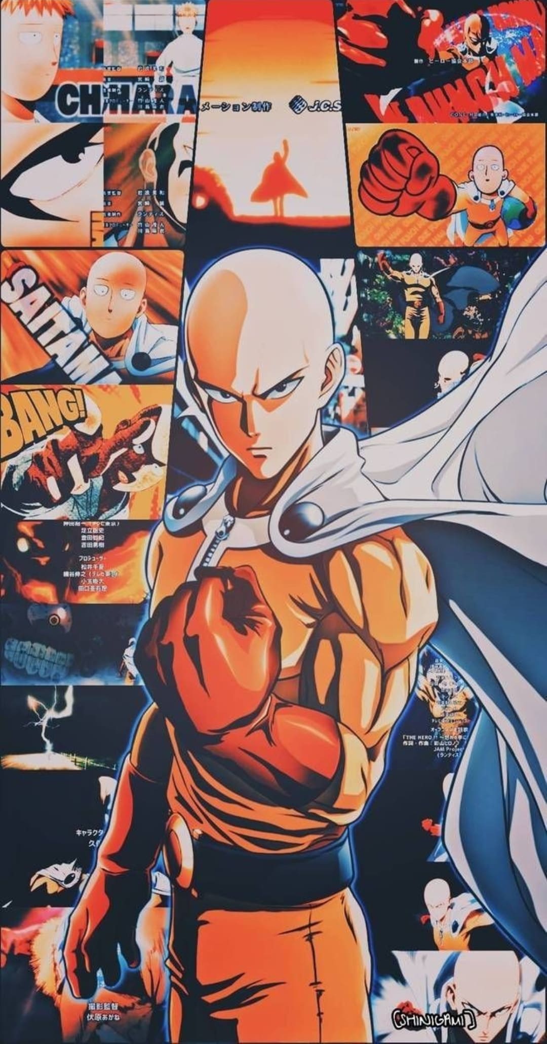 1242x2688 One, one punch man android HD phone wallpaper