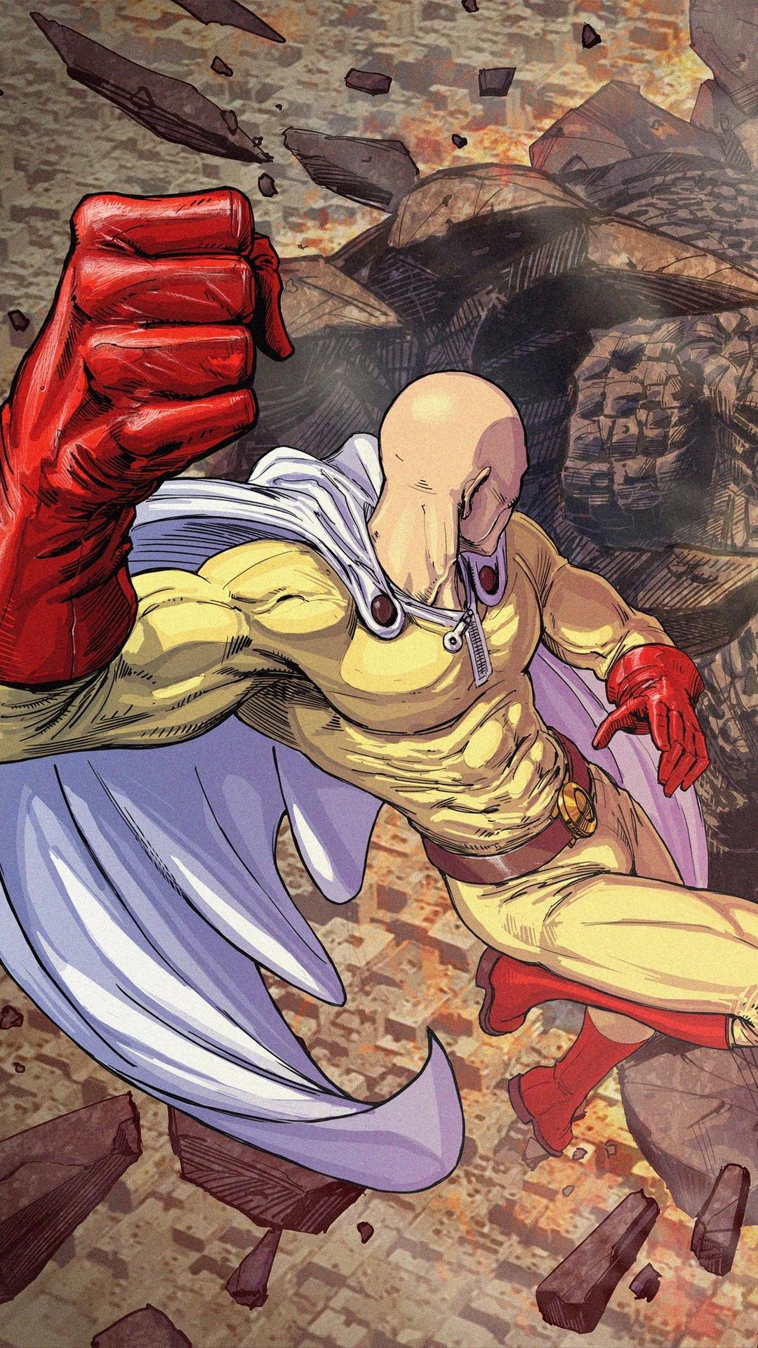 1080x1920 Saitama One Punch Man 4k iPhone 6s, 6 Plus, Pixel xl , One Plus 3t, 5 HD 4k Wallpaper, Image, Background, Photo and Picture