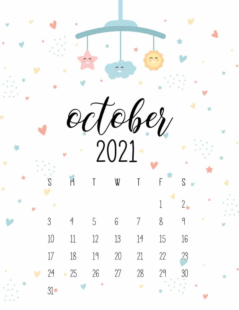 791x1024 Free Printable October 2021 Calendars