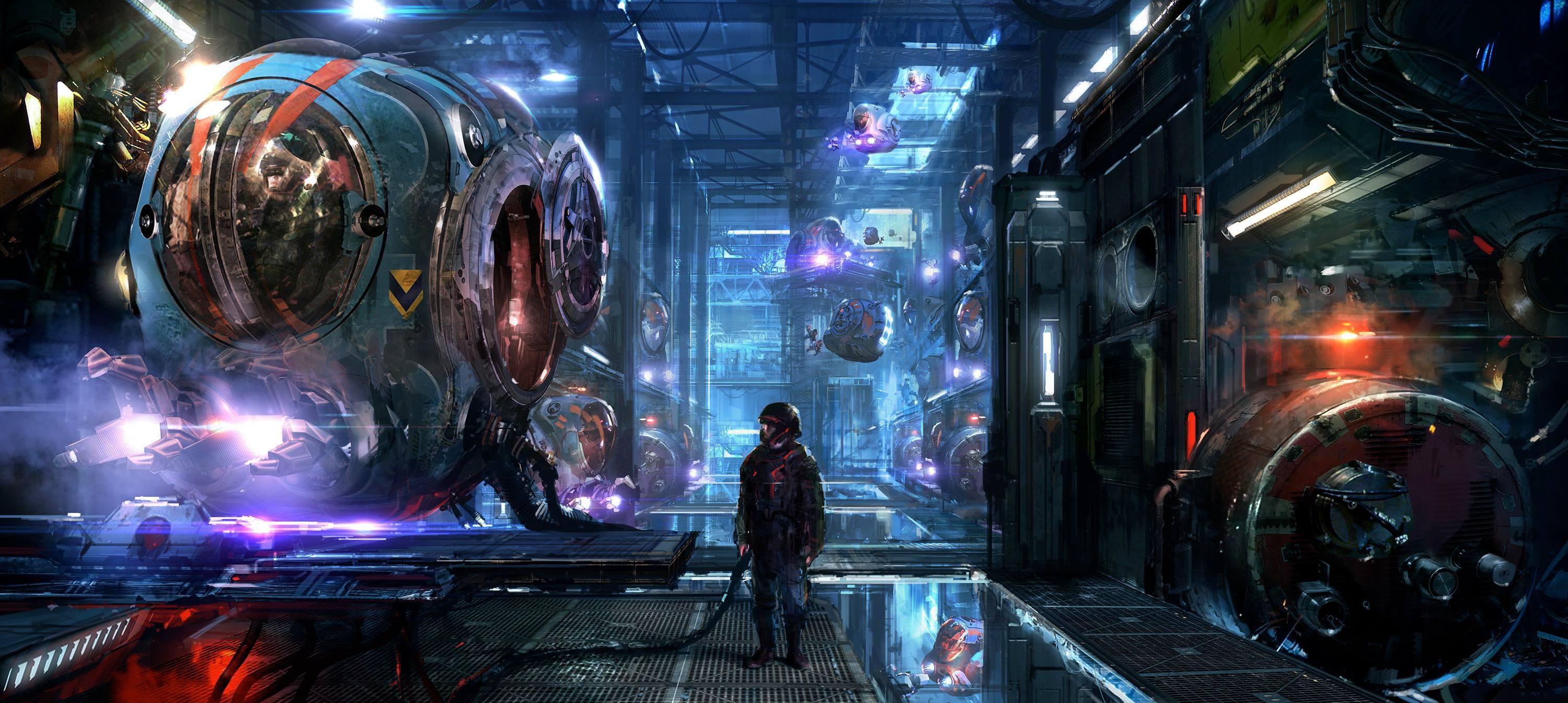 3000x1344 concept art, Guardians of the Galaxy, Atomhawk Design, midnight, darkness, games, screenshot, computer wallpaper, pc game. Mocah HD Wallpaper