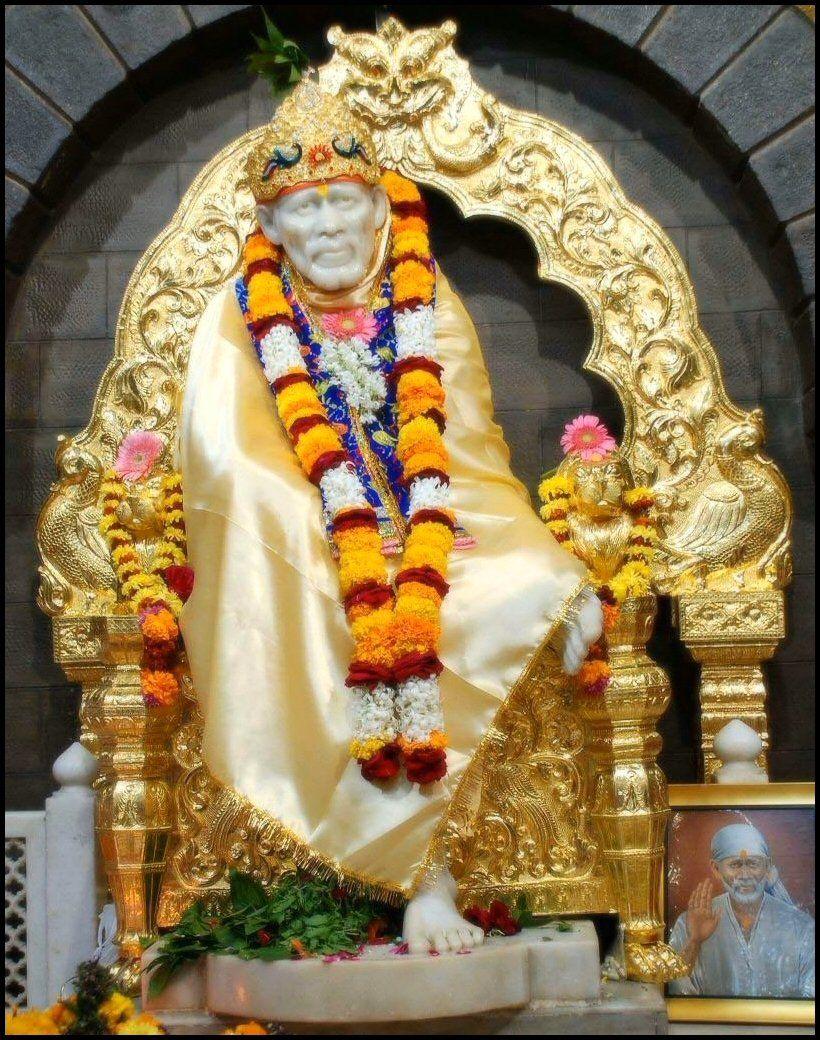 820x1040 Plan a holy trip to the land of Sai Baba - #Shirdi. Seabird Tourists offers you a special package.Cli. Sai baba wallpaper, Baba image, Shirdi sai baba wallpaper