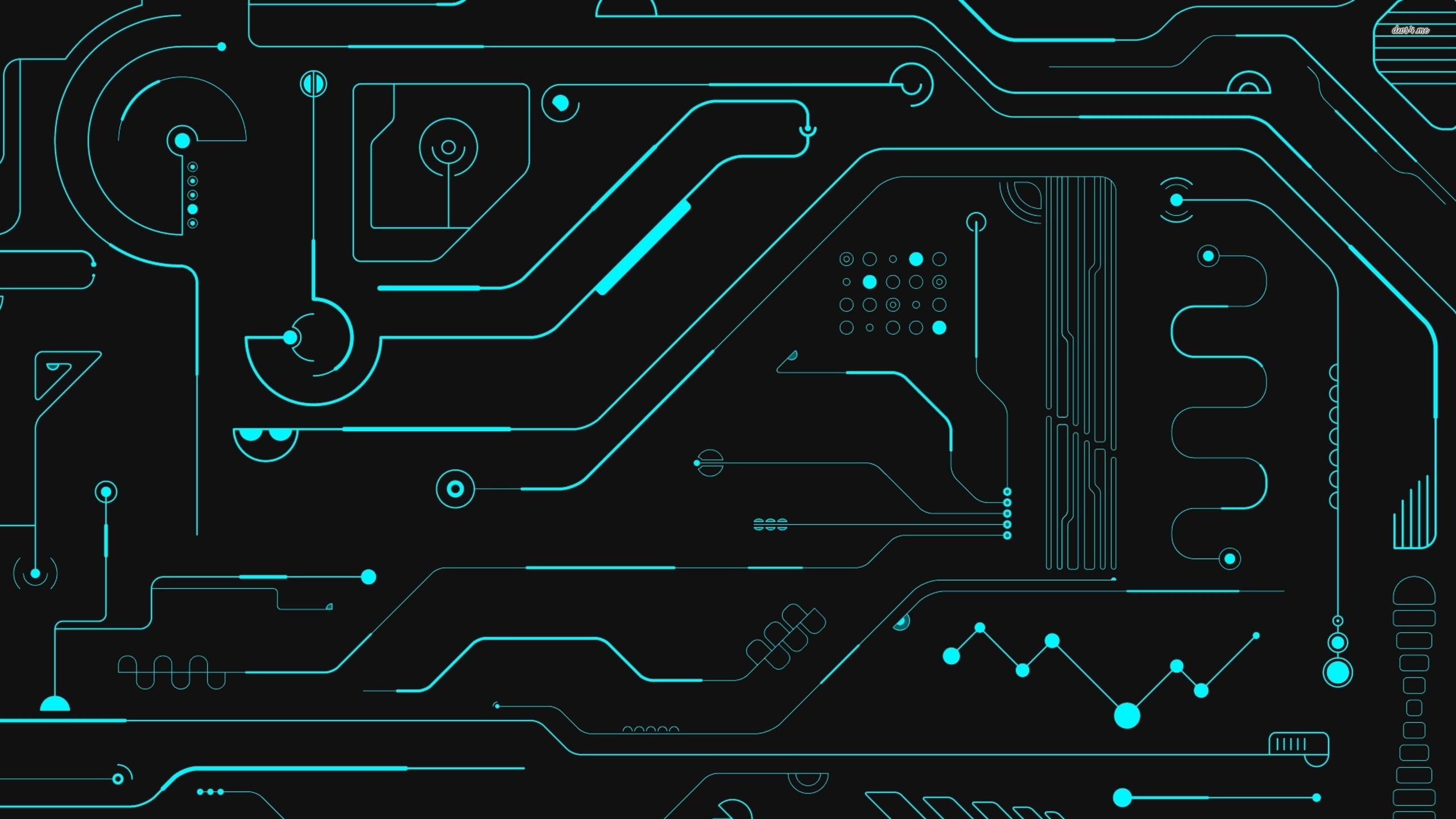 2560x1440 Circuit Board Wallpaper HD