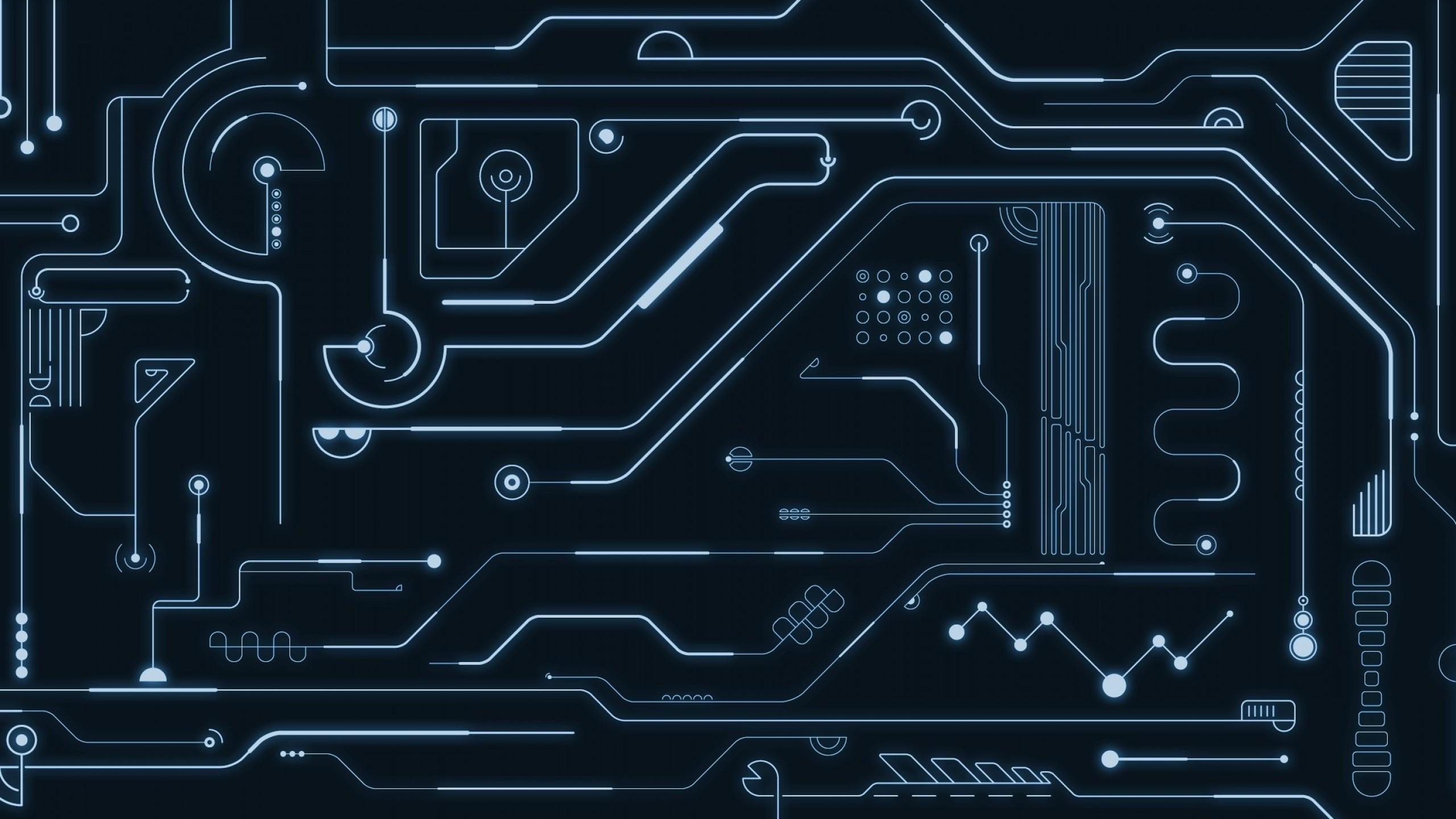 2560x1440 Download 2560x1440 Futuristic Pcb Design Wallpaper for iMac 27 inch