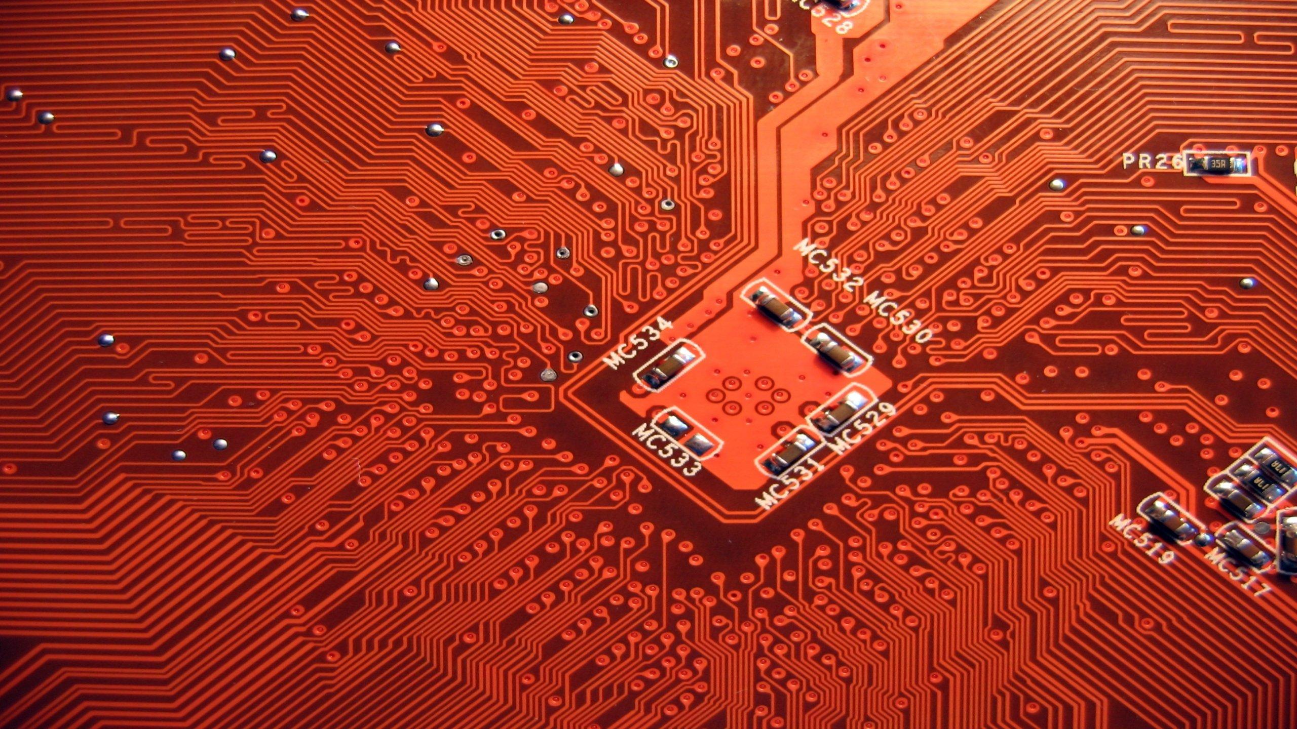 2560x1440 HD Circuit Board Background