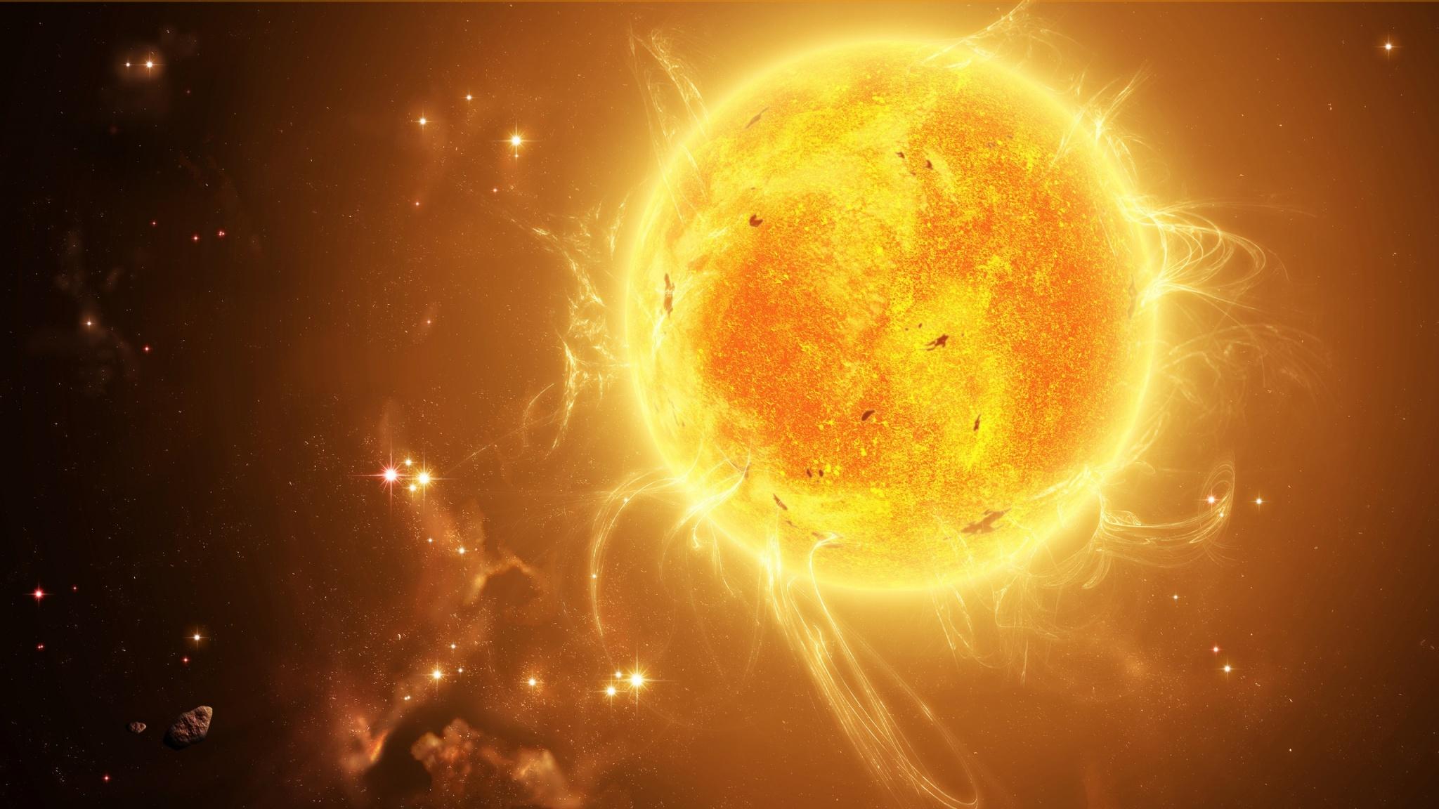 2048x1152 Space Sun Wallpaper