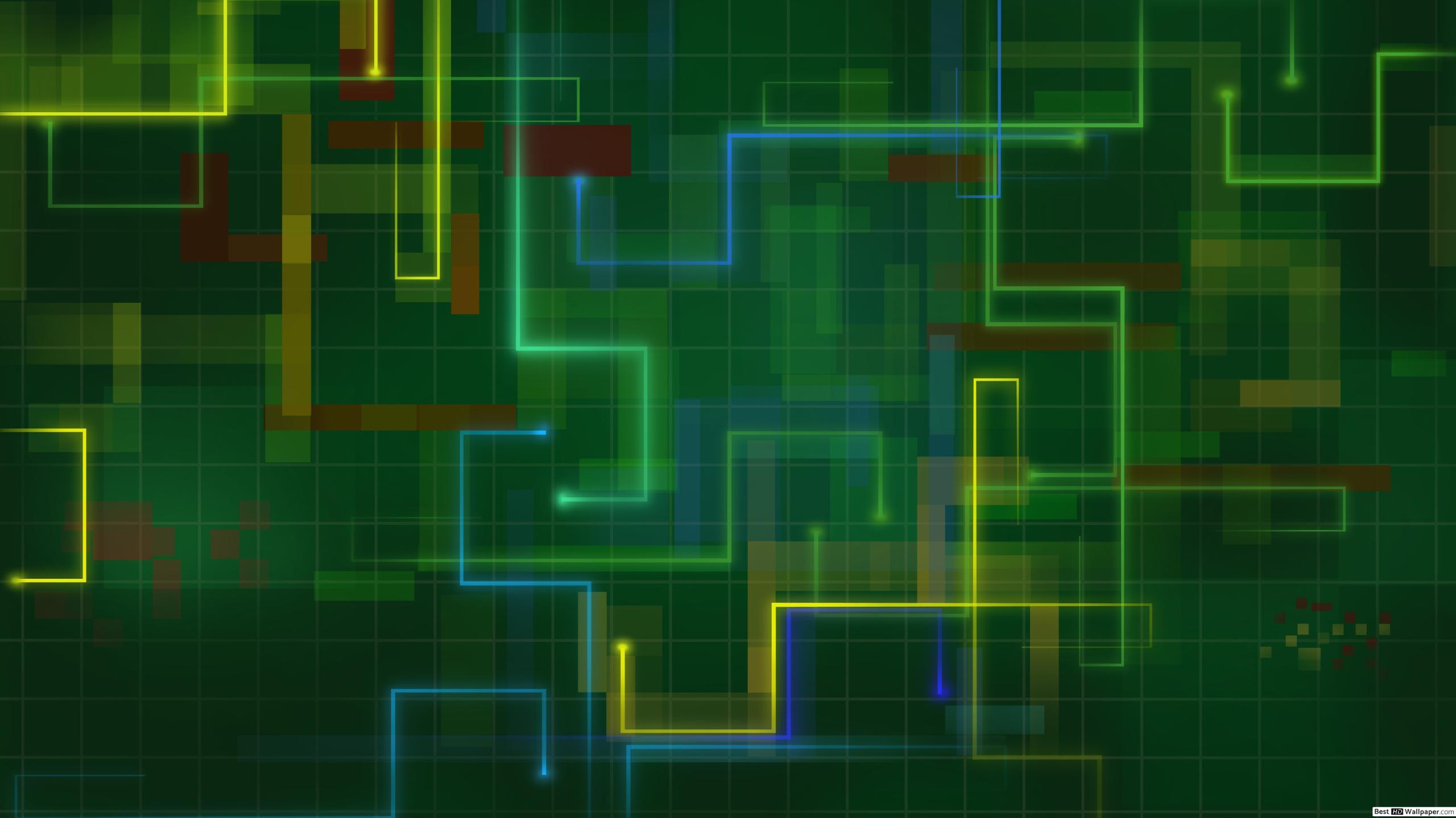 2560x1440 Digital pixels circuit HD wallpaper download