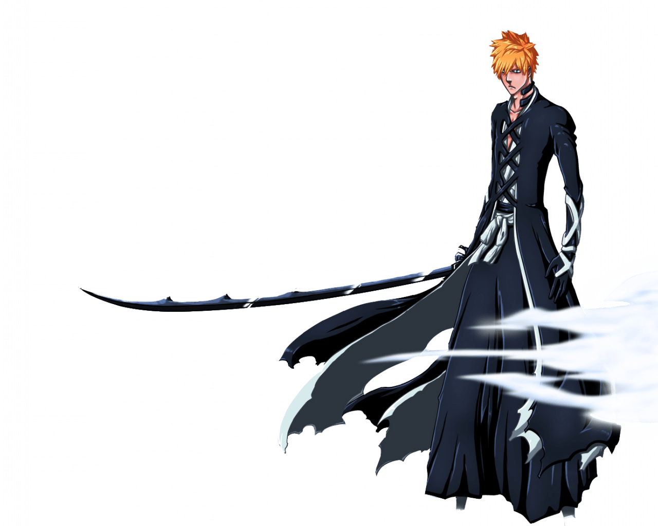 1280x1024 Download Kurosaki Ichigo Bankai Wallpaper Kurosaki Fullbring Shinigami Bankai PNG Image with No Background
