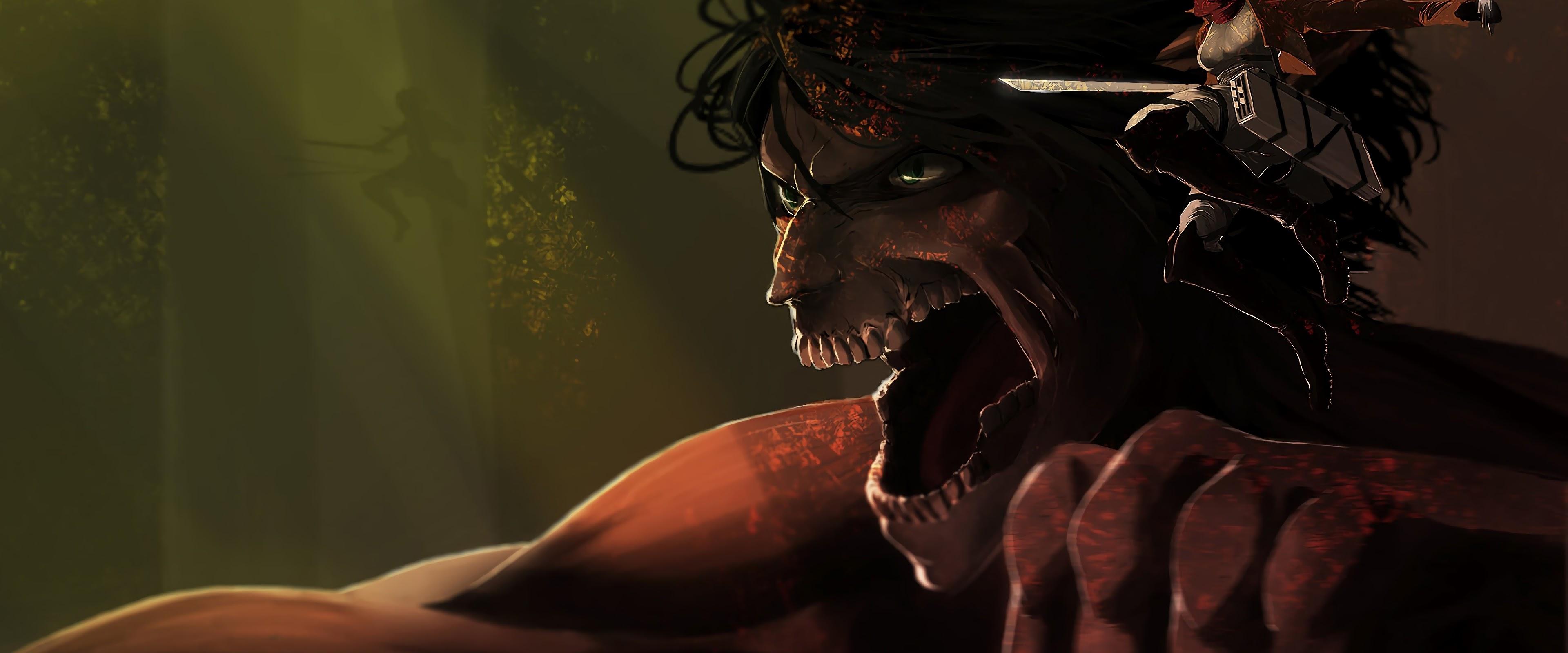 3840x1600 Mikasa Attack Titan Attack on Titan 4K Wallpaper