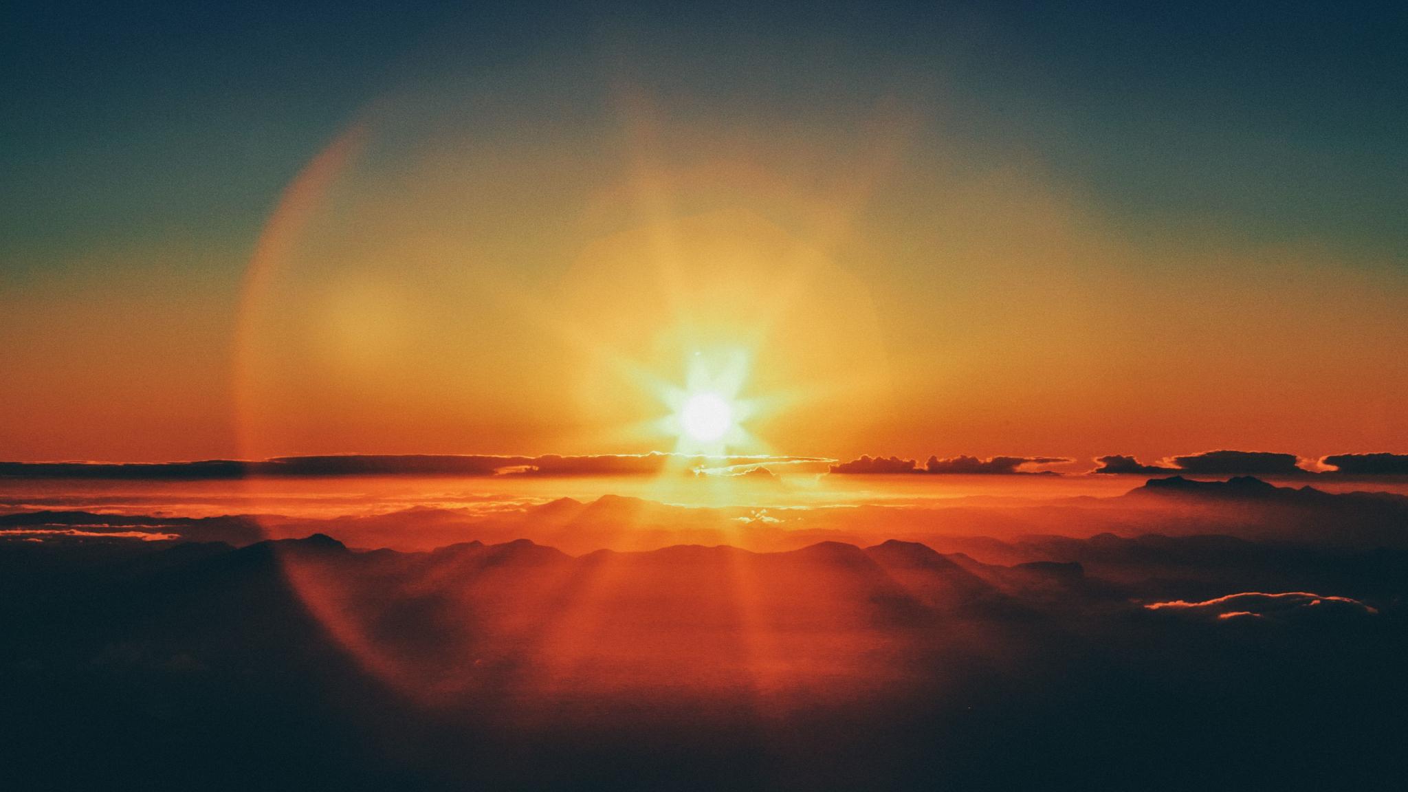 2048x1152 Download 2048x1152 wallpaper sunlight, sunset, sky, clouds, dual wide, widescreen, 2048x1152 HD image, background, 18663