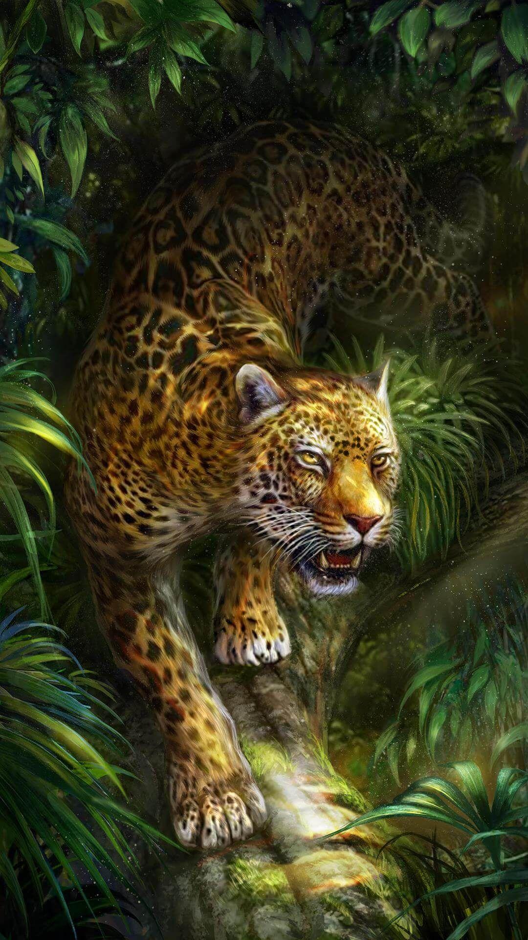 1080x1920 Slinky leopard in the forest! Live wallpaper!. Jaguar animal, Animals, Jungle animals