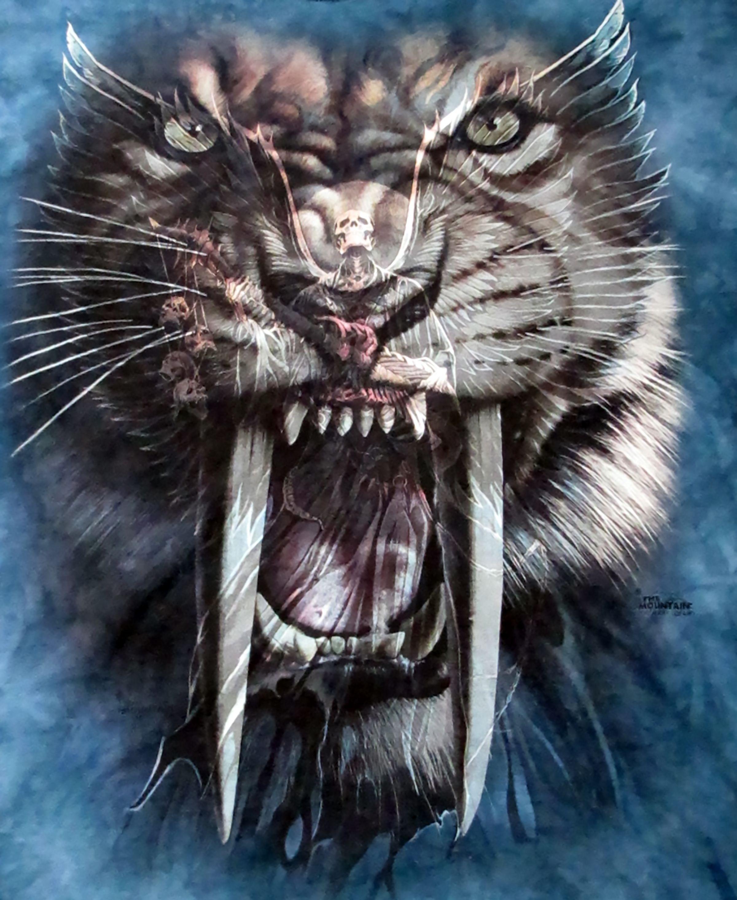 2400x2929 Black Saber Tooth Tiger Wallpaper