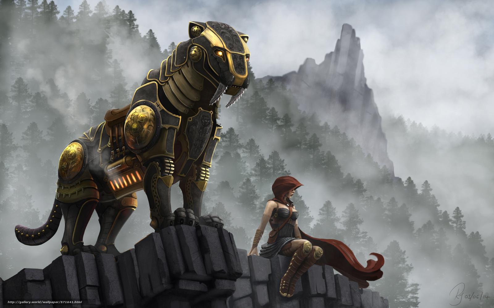 1600x997 Download Wallpaper Canines, Art, Beast, Saber Toothed Tiger Free Desktop Wallpaper In The Resolution 1920x1196
