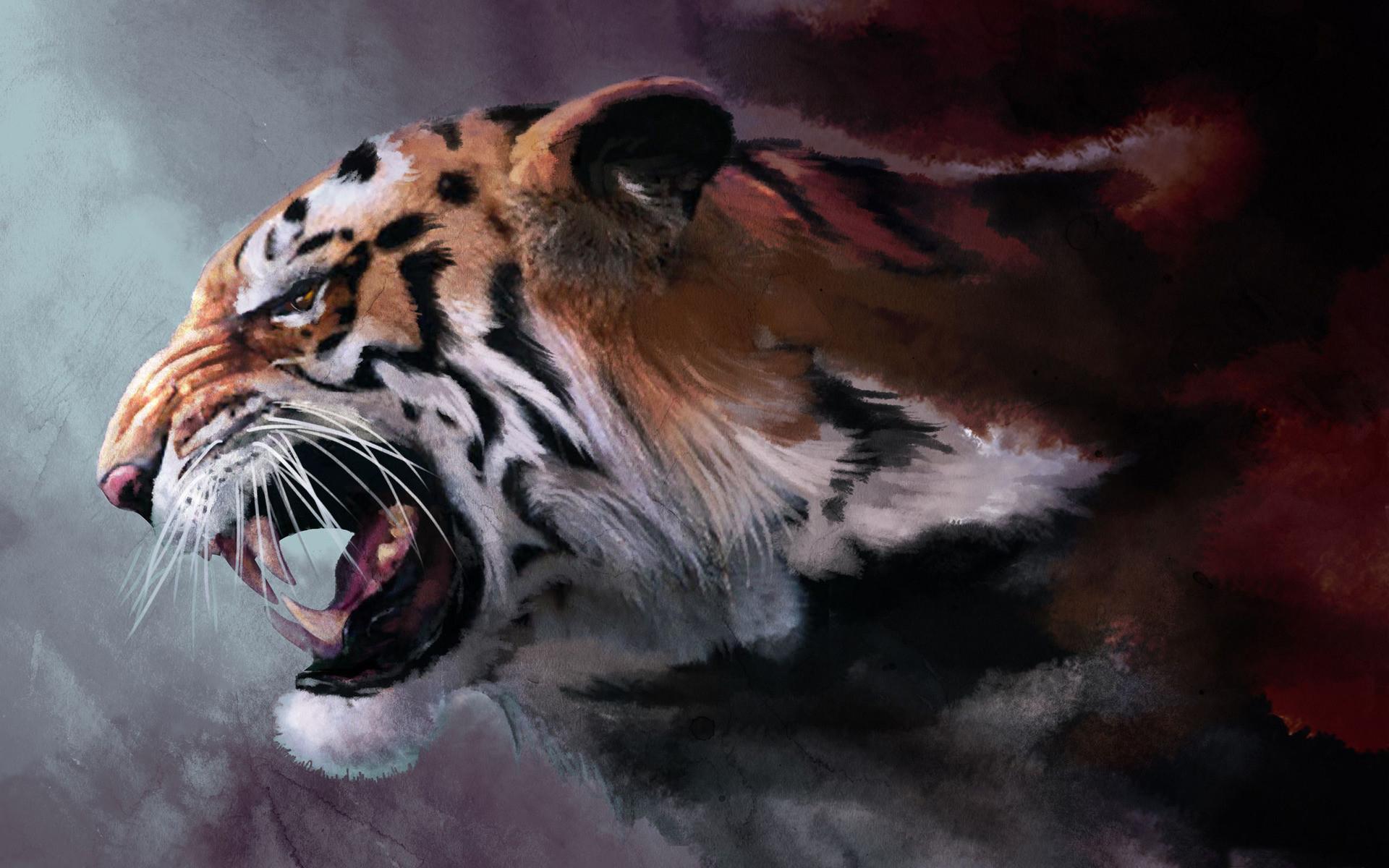 1920x1200 Saber Tooth Tiger Attack