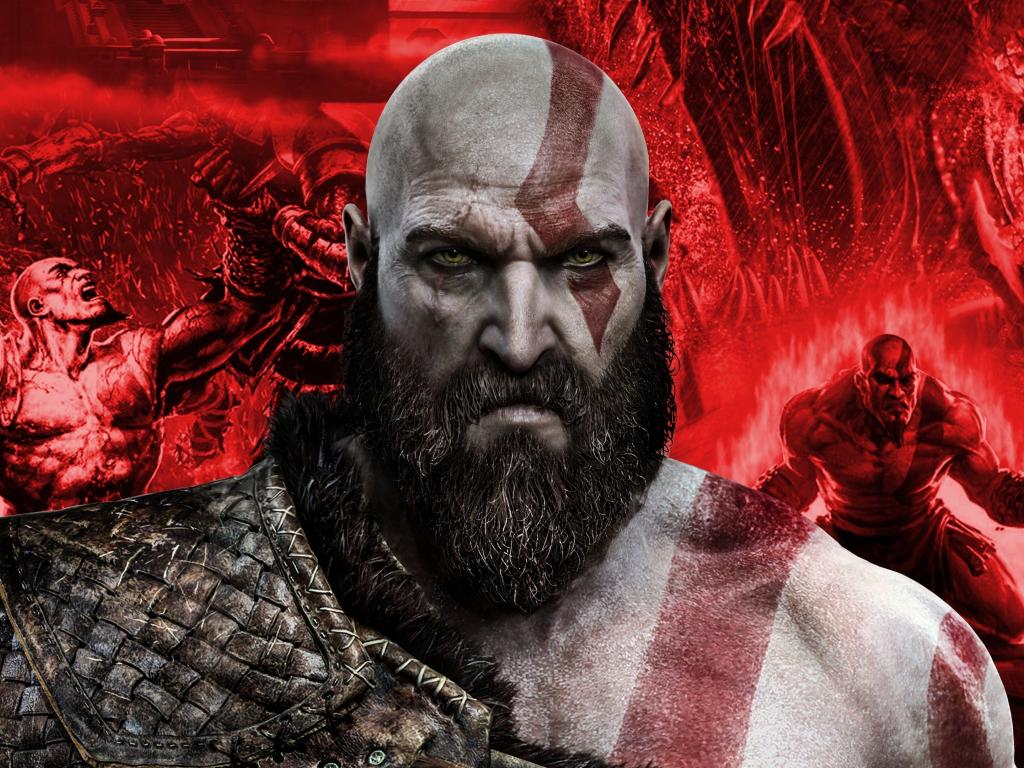 1024x768 Desktop wallpaper kratos, artwork, god of war, HD image, picture, background, 30ea55