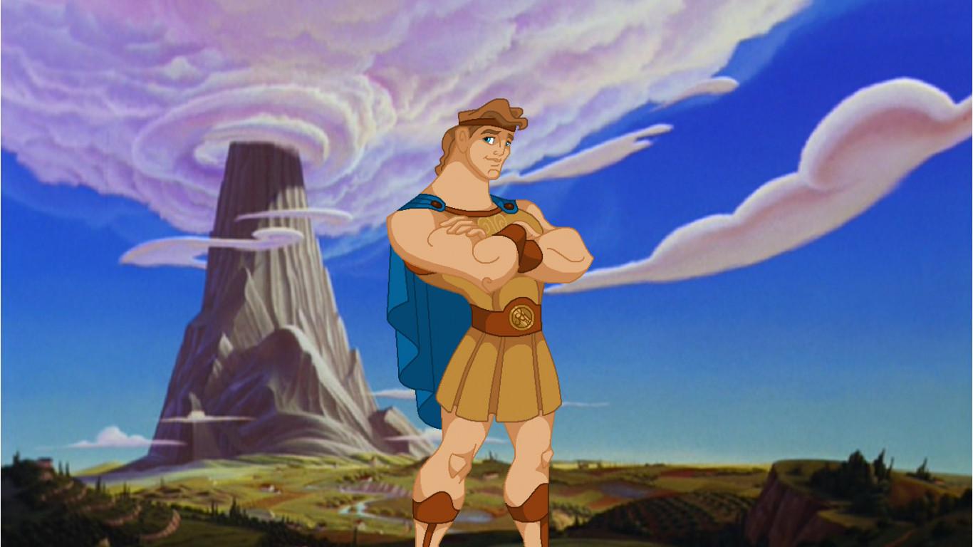 1366x768 Hercules Cartoon HD Wallpaper 26259