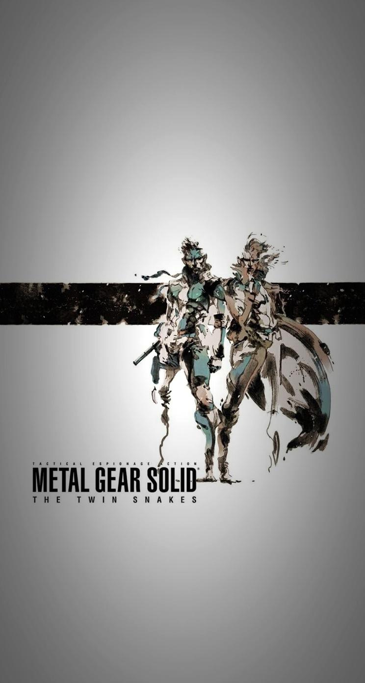 744x1392 Metal Gear Solid iPhone 5 Parallax Wallpaper Gear Twin Snakes Art HD Wallpaper