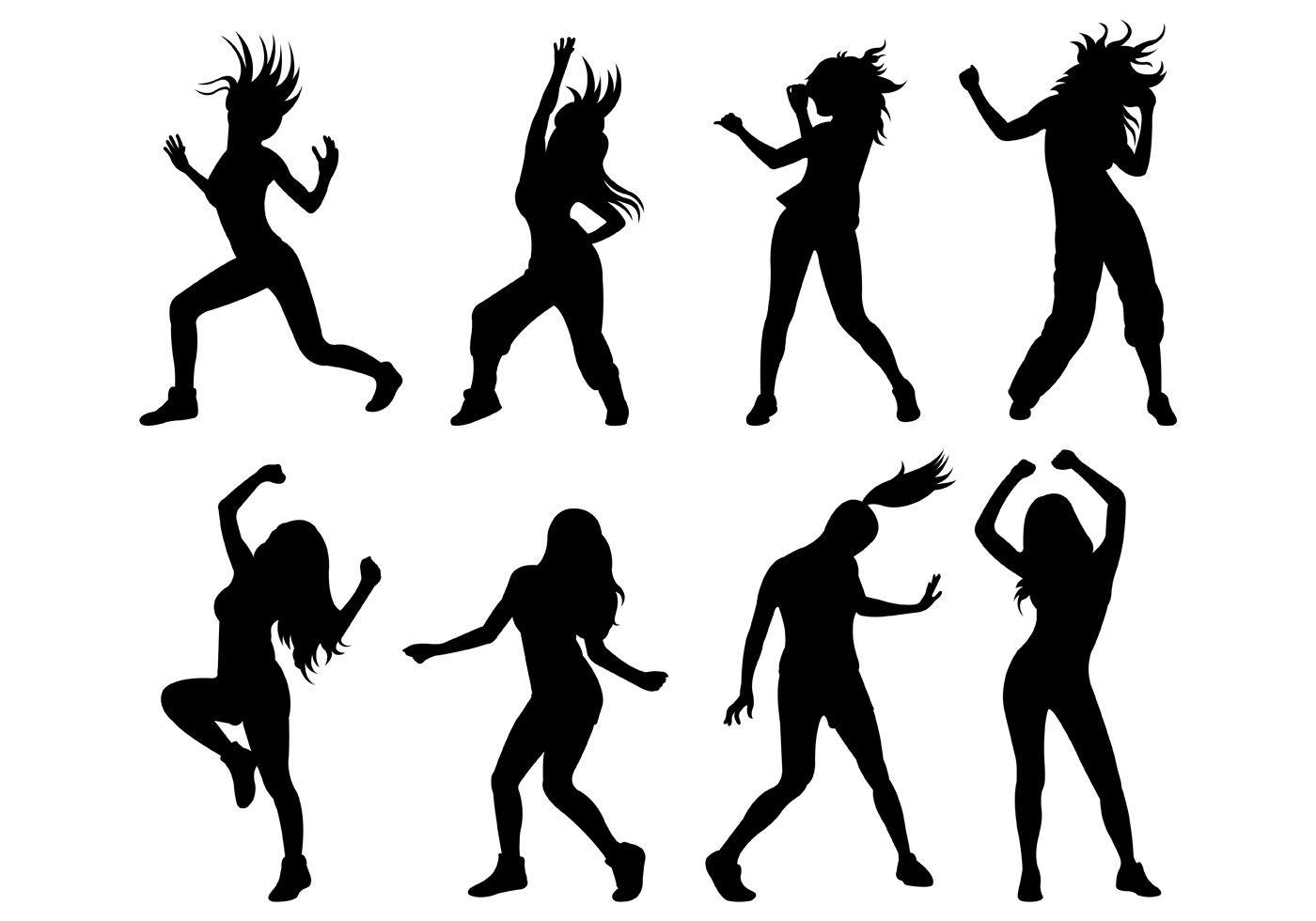 1400x980 Set Of Zumba Silhouettes Vector. Choose from thousands of free vectors, clip art designs, icons, and. Dance silhouette, Dancer silhouette, Silhouette illustration