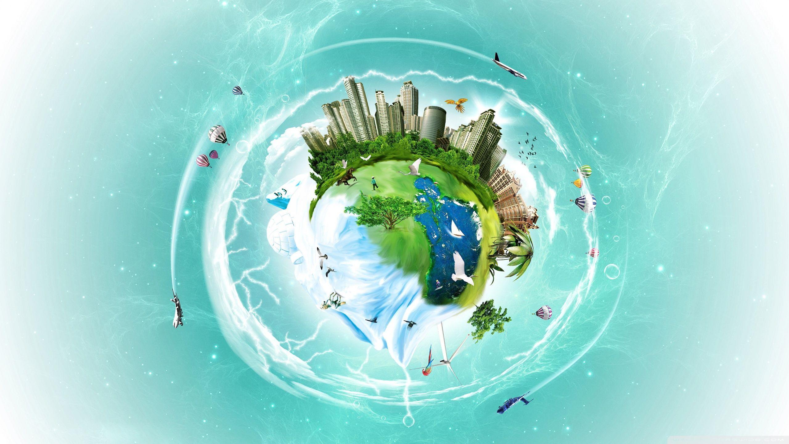 2560x1440 Abstract Earth HD Wallpaper
