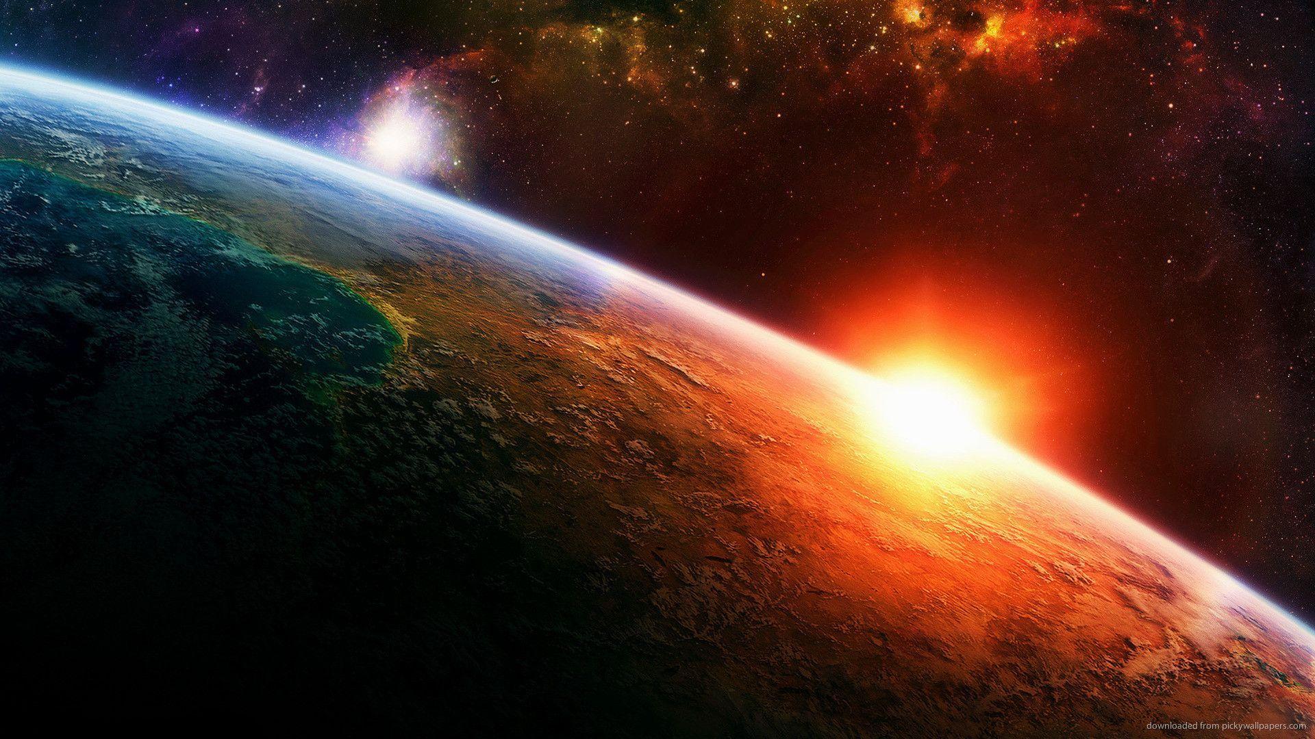 1920x1080 Awesome Abstract Wallpaper Mobile Earth In Space HD Wallpaper
