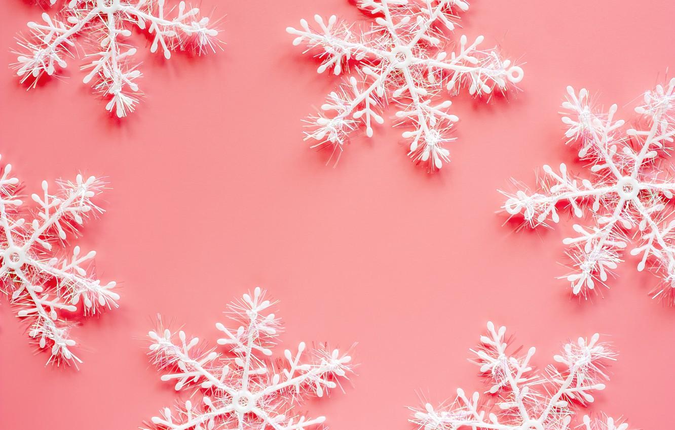 Free Vector  Pink winter background christmas aesthetic design vector