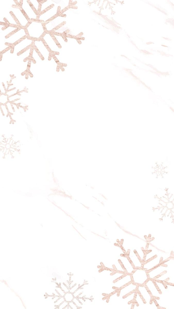 675x1200 Snowflakes patterned on white mobile