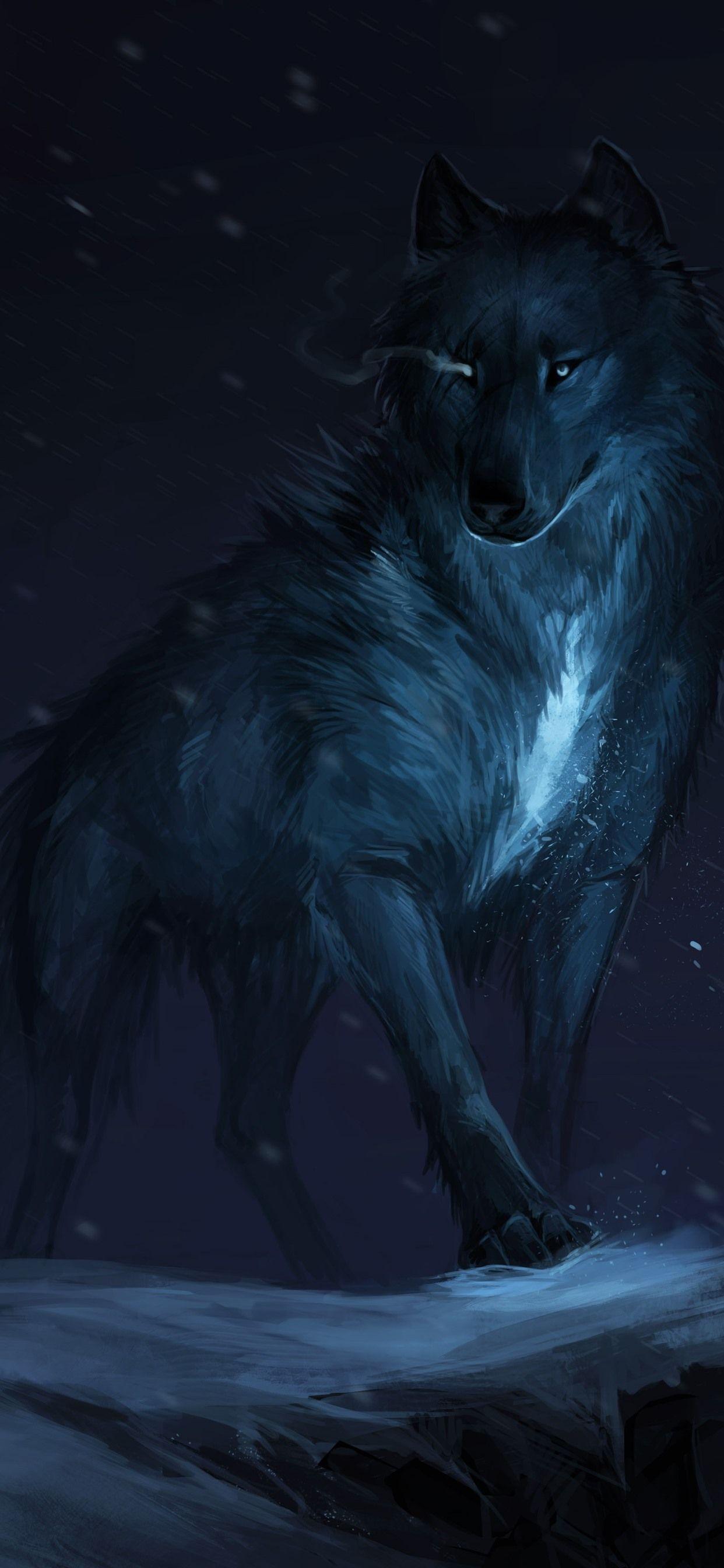1242x2688 Black Fox Wallpaper