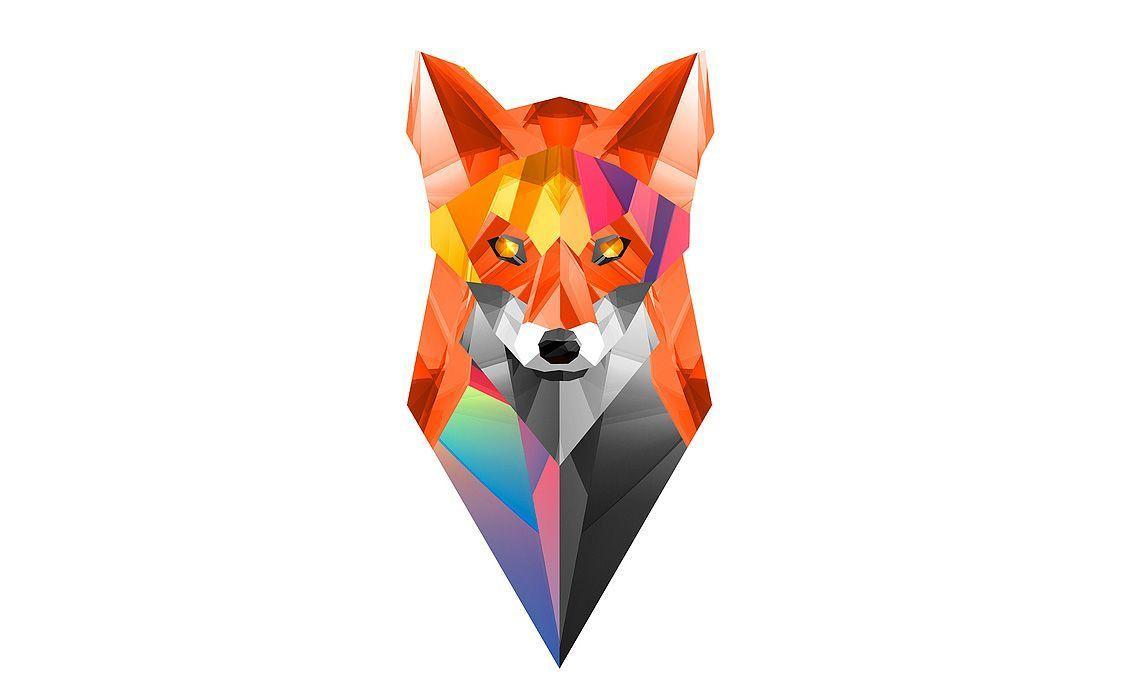 1125x700 Geometric Fox Wallpaper, HD Geometric Fox Background