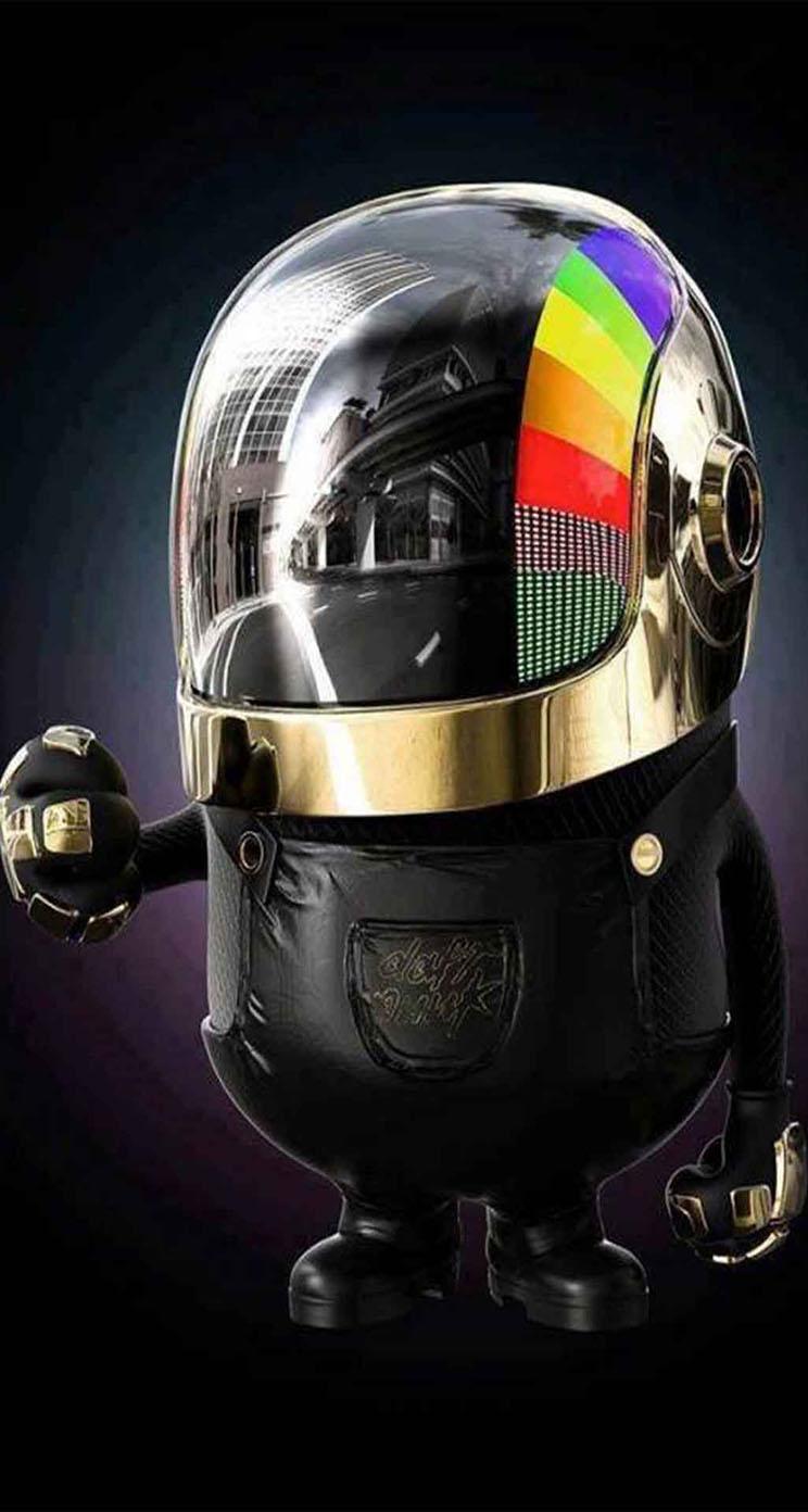 744x1392 Daft Punk Minion IPhone Wallpaper