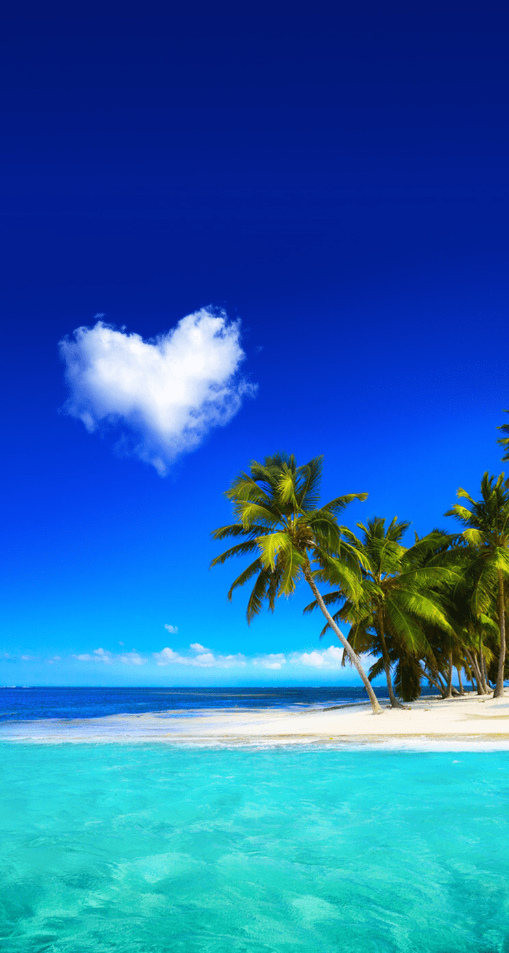 744x1392 Cool Beach Wallpaper