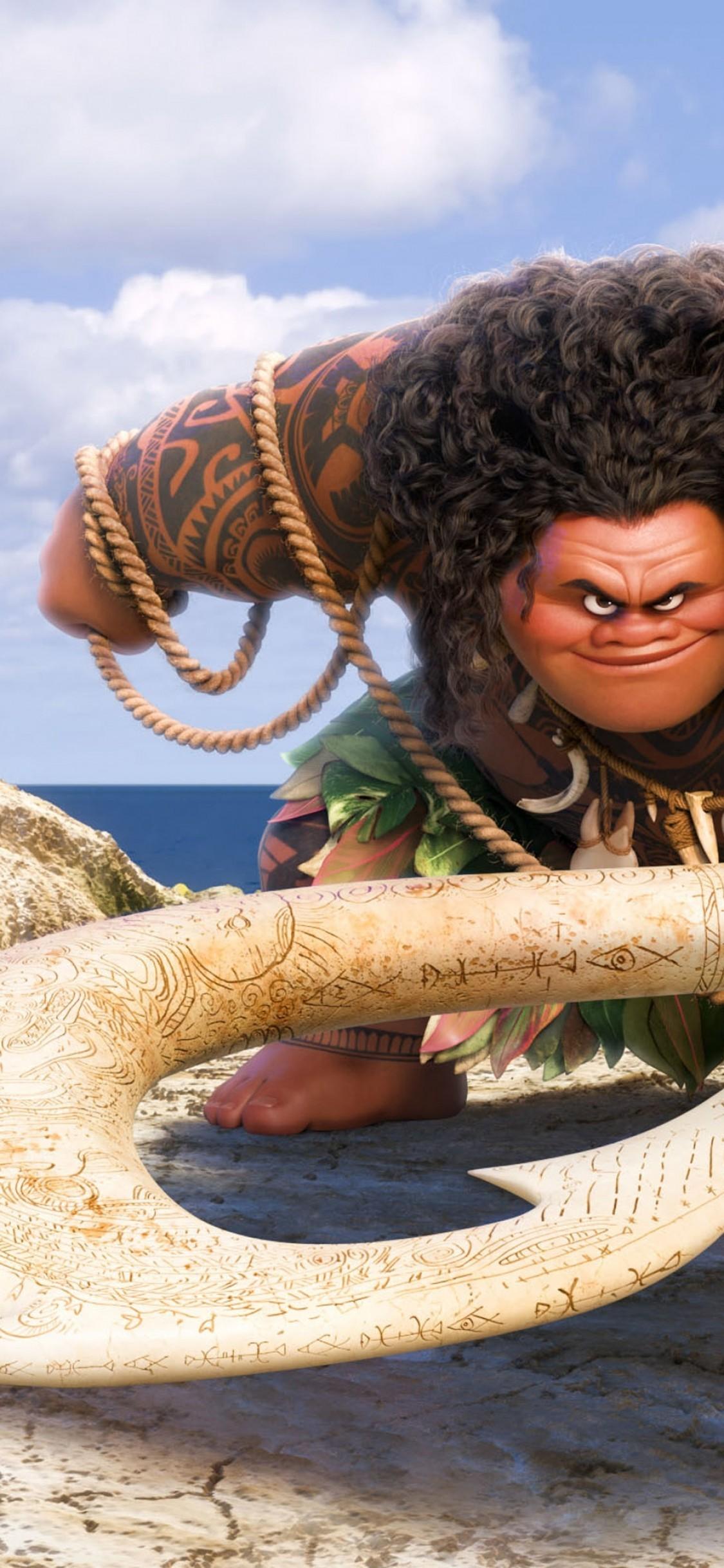 1125x2436 Moana, Animation, Disney, Maui