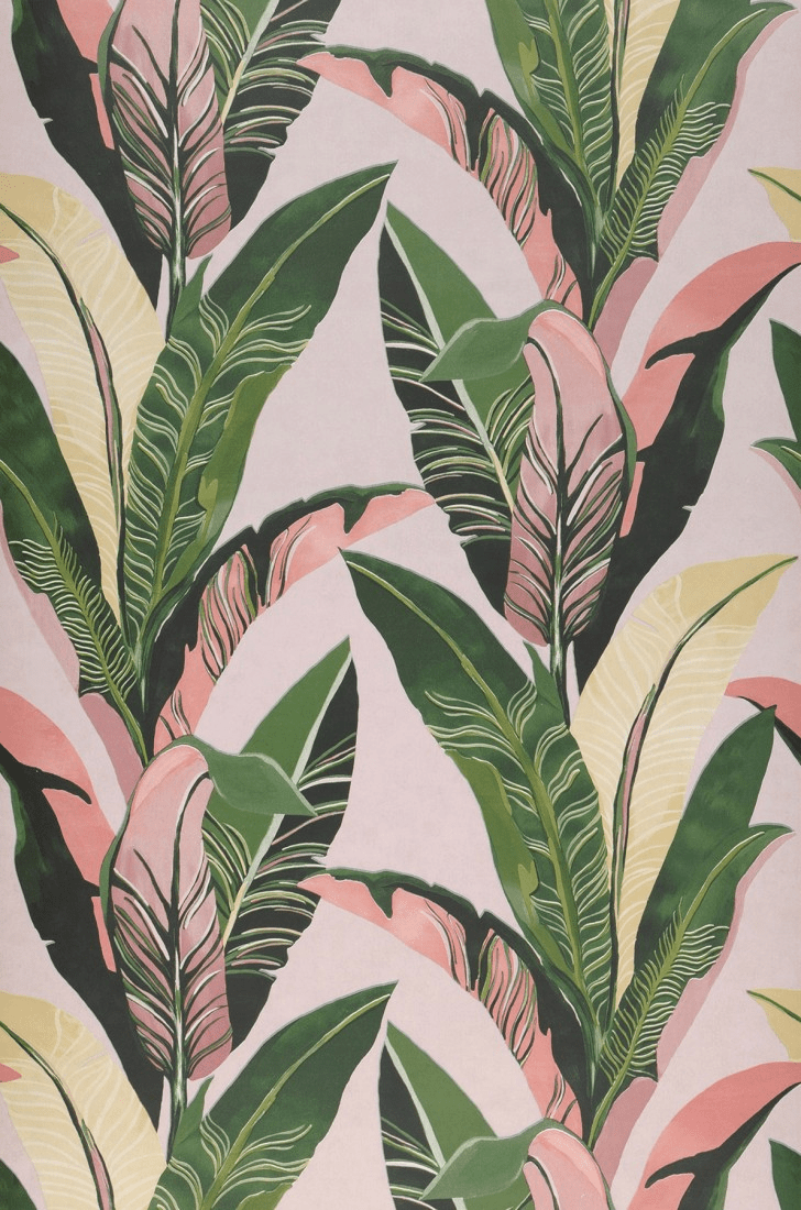 728x1100 Wallpaper Lasita (Pale pink, Antique pink, Green beige, Shades of green). Wallpaper from the. Pink and green wallpaper, Floral pattern wallpaper, Green wallpaper