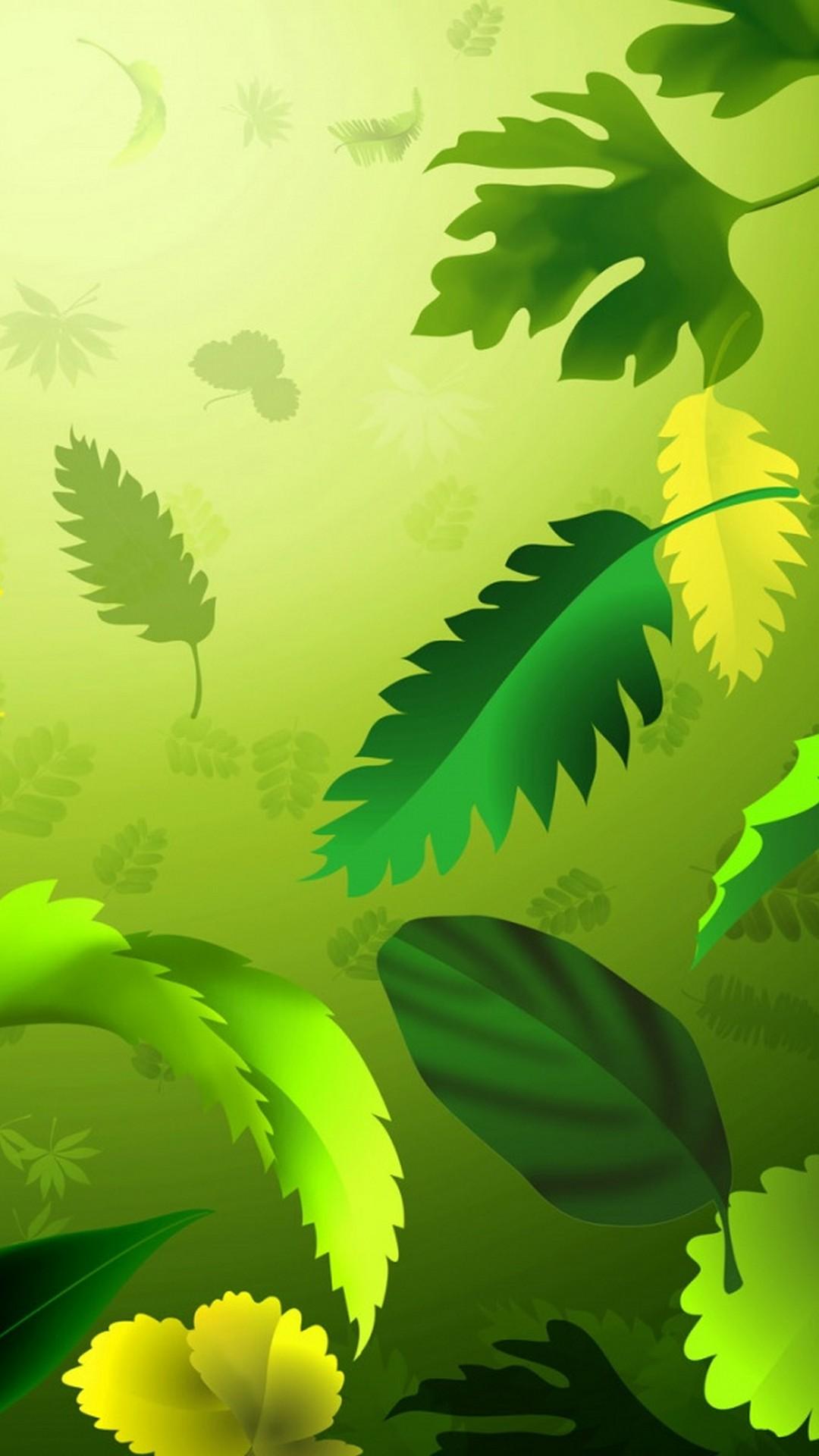 1080x1920 Wallpaper iPhone Green Leaf 3D iPhone Wallpaper