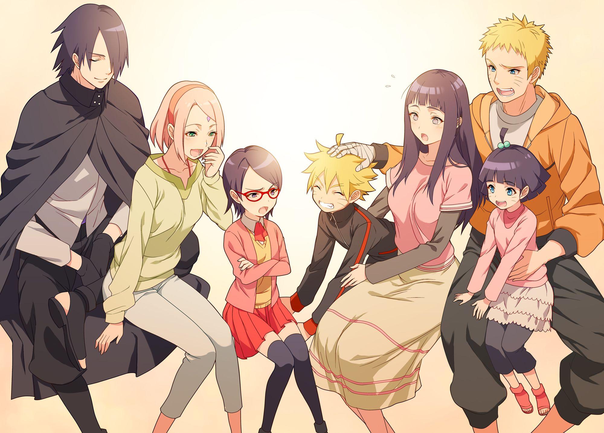 Naruto Family, kid, hinata, naruto, naruhina, HD wallpaper