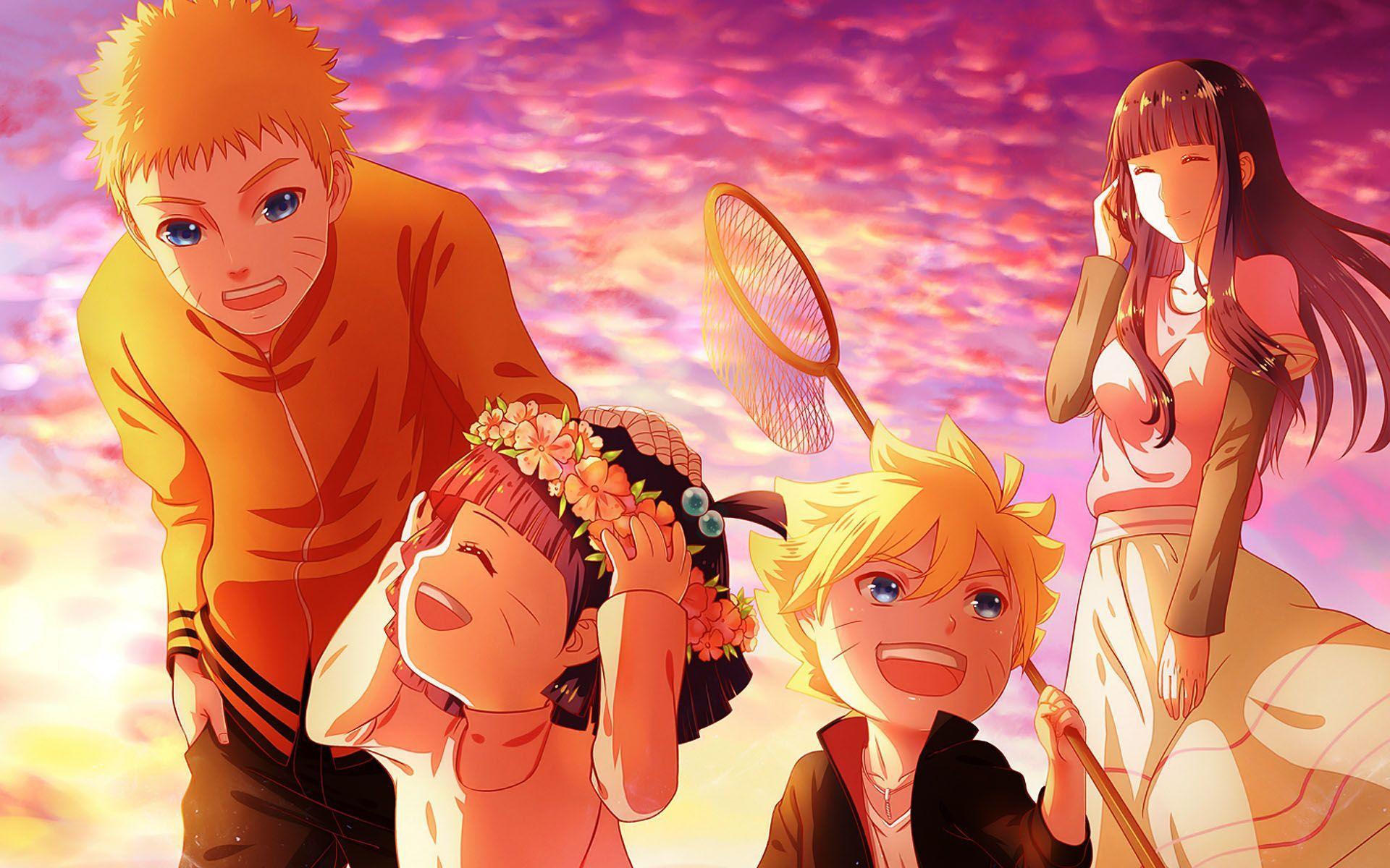 1920x1200 Naruto Hinata Bolt Himawari - Gia đình Uzumaki Hình nền HD. Phim hoạt hình