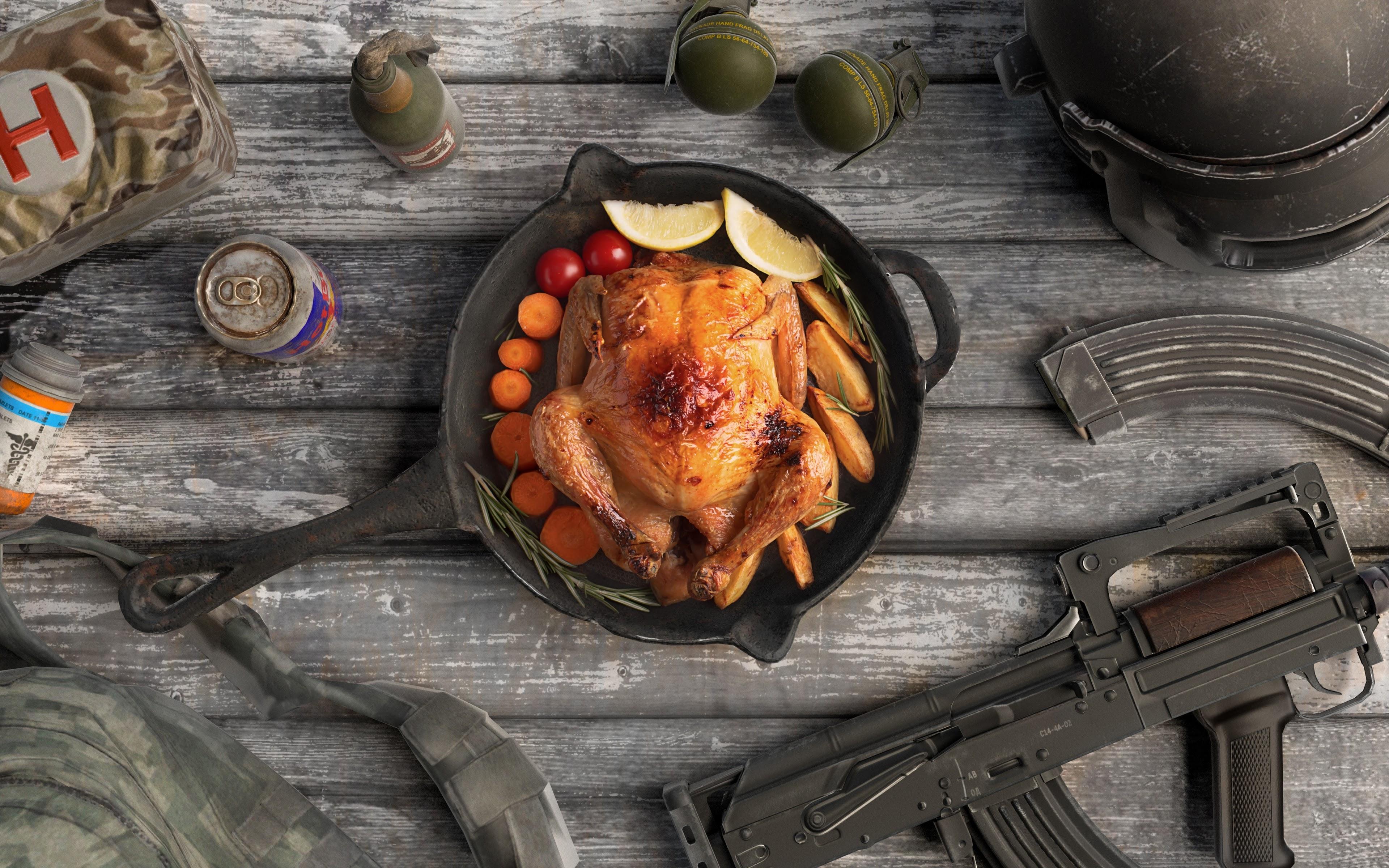 3840x2400 PUBG Chicken Dinner PlayerUnknown's Battlegrounds 4K Wallpaper