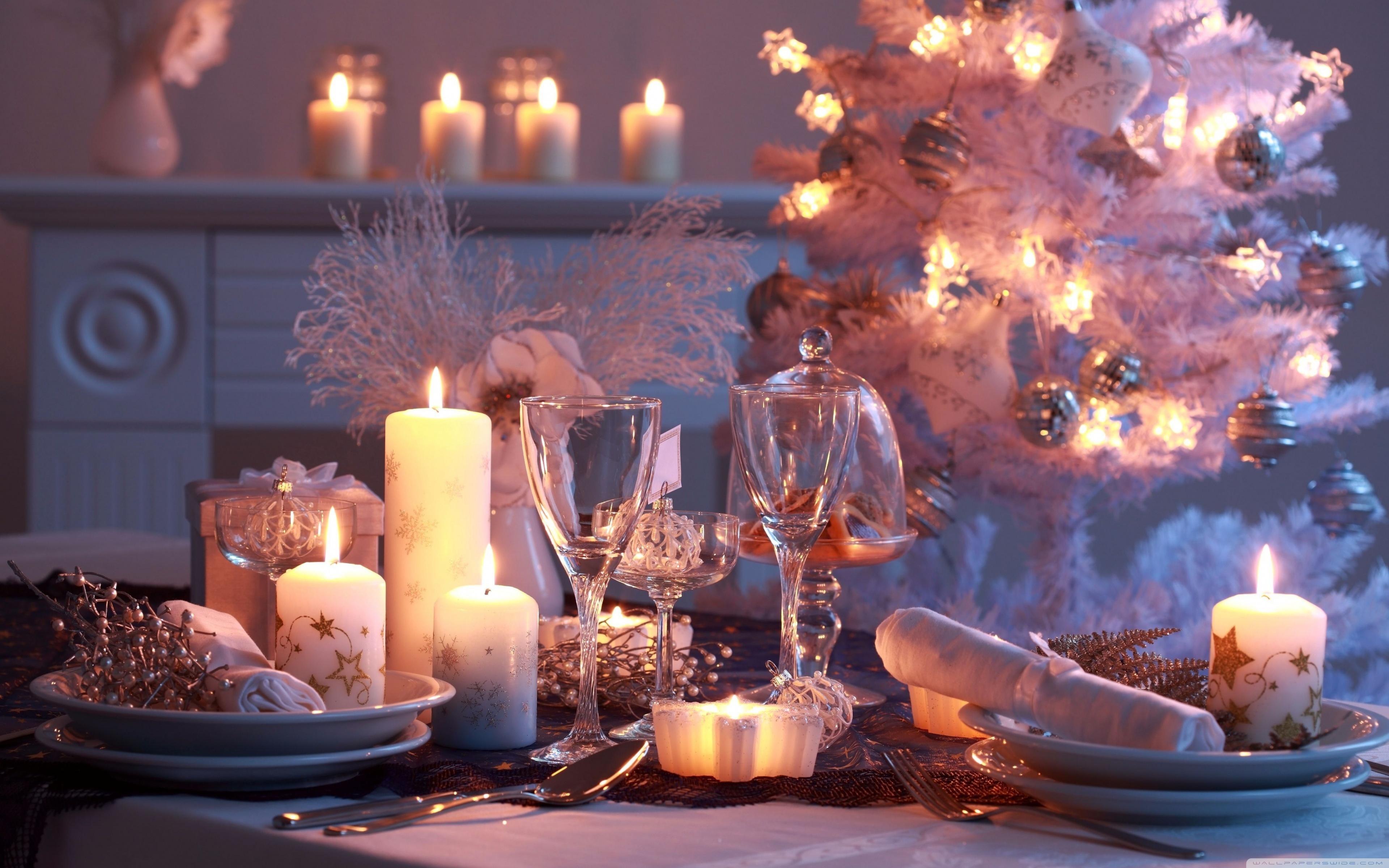 3840x2400 Christmas dinner wallpaper and image, picture, photo