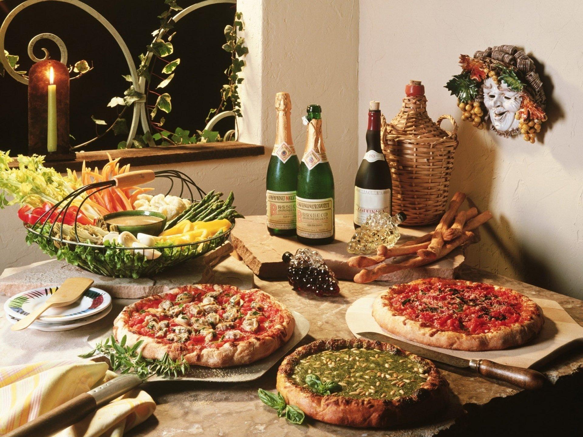 1920x1440 Deep pan italian pizzas for lunch or dinner HD Wallpaper