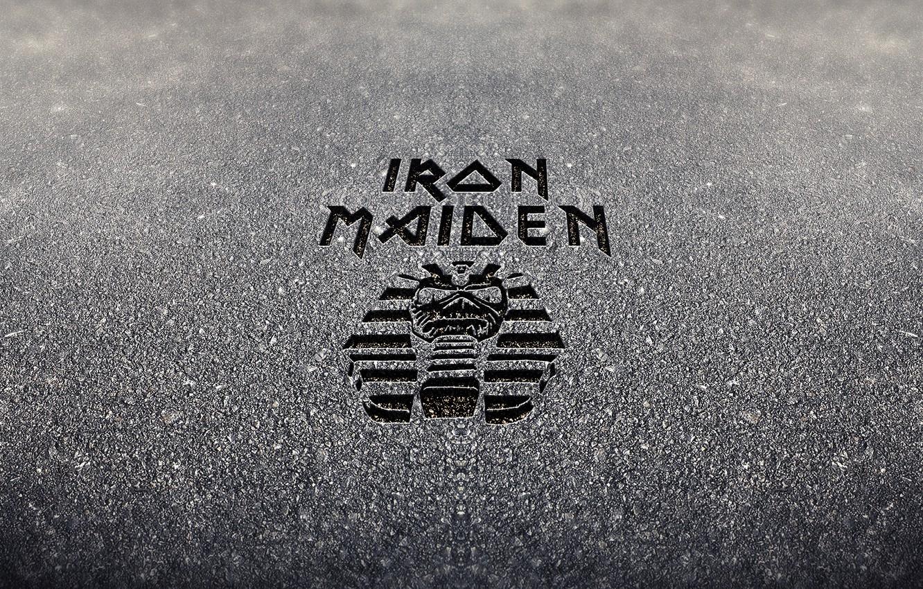 1332x850 Wallpaper logo, iron maiden, heavy metal, cement, eddie, nwobhm image for desktop, section музыка
