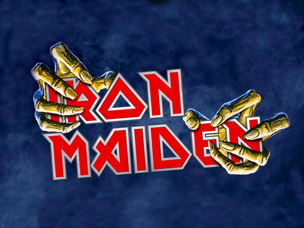 1024x768 Iron Maiden Logo Smoke