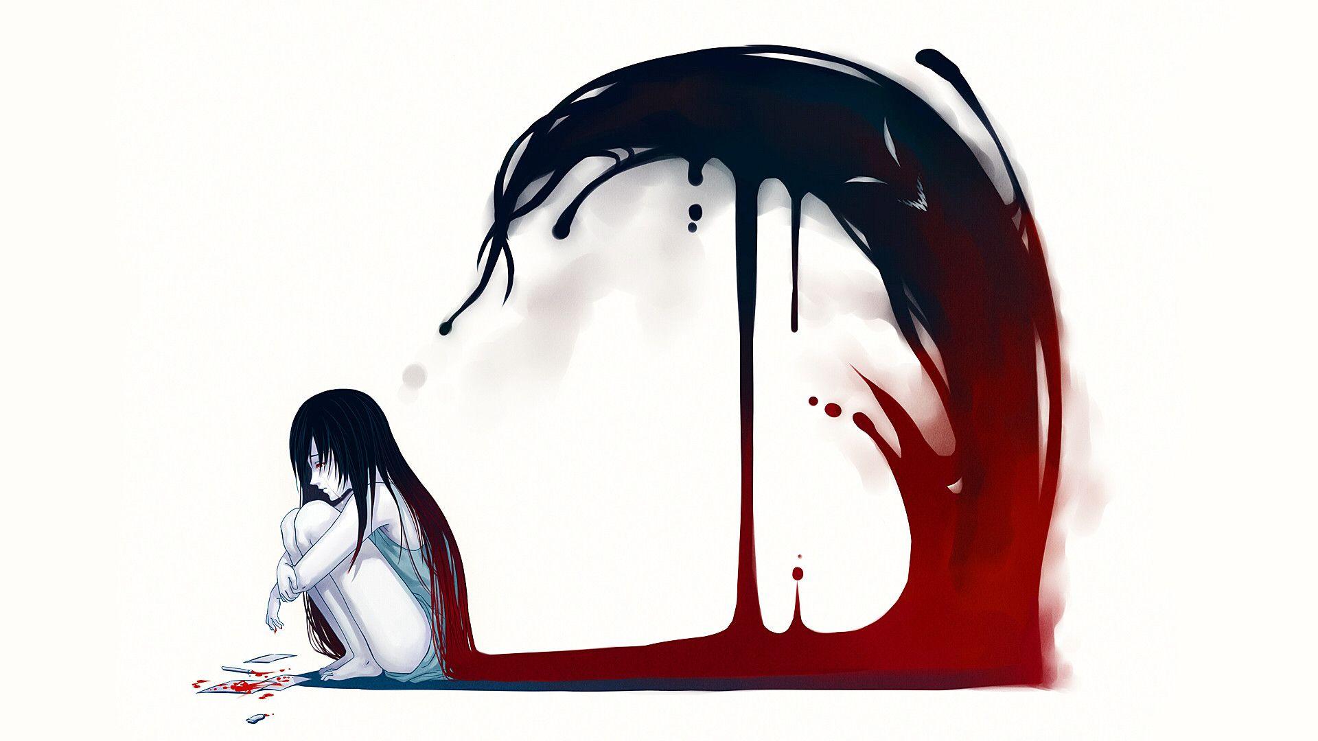 1920x1080 Sad Aesthetic Anime Laptop Wallpaper