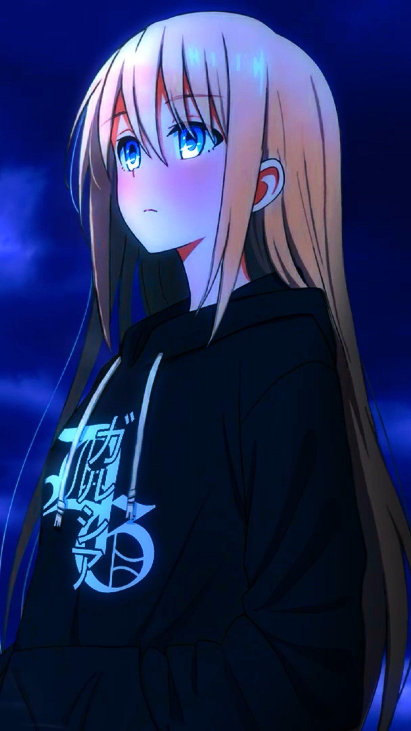 1440x2560 Cute Anime Depressed Girl Full HD For Mobile Download