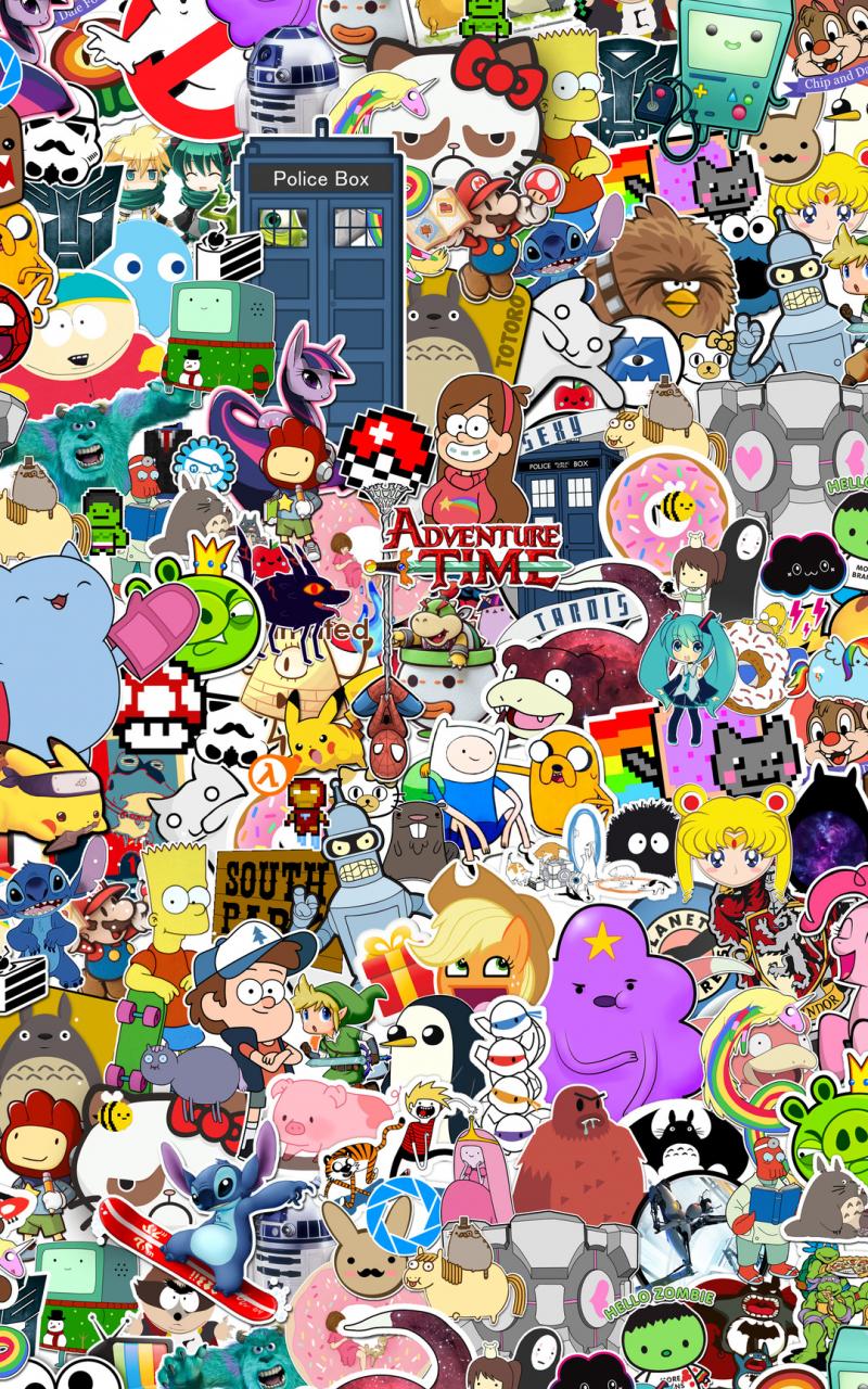 Cartoon Stickers Wallpapers - Top Free Cartoon Stickers Backgrounds ...