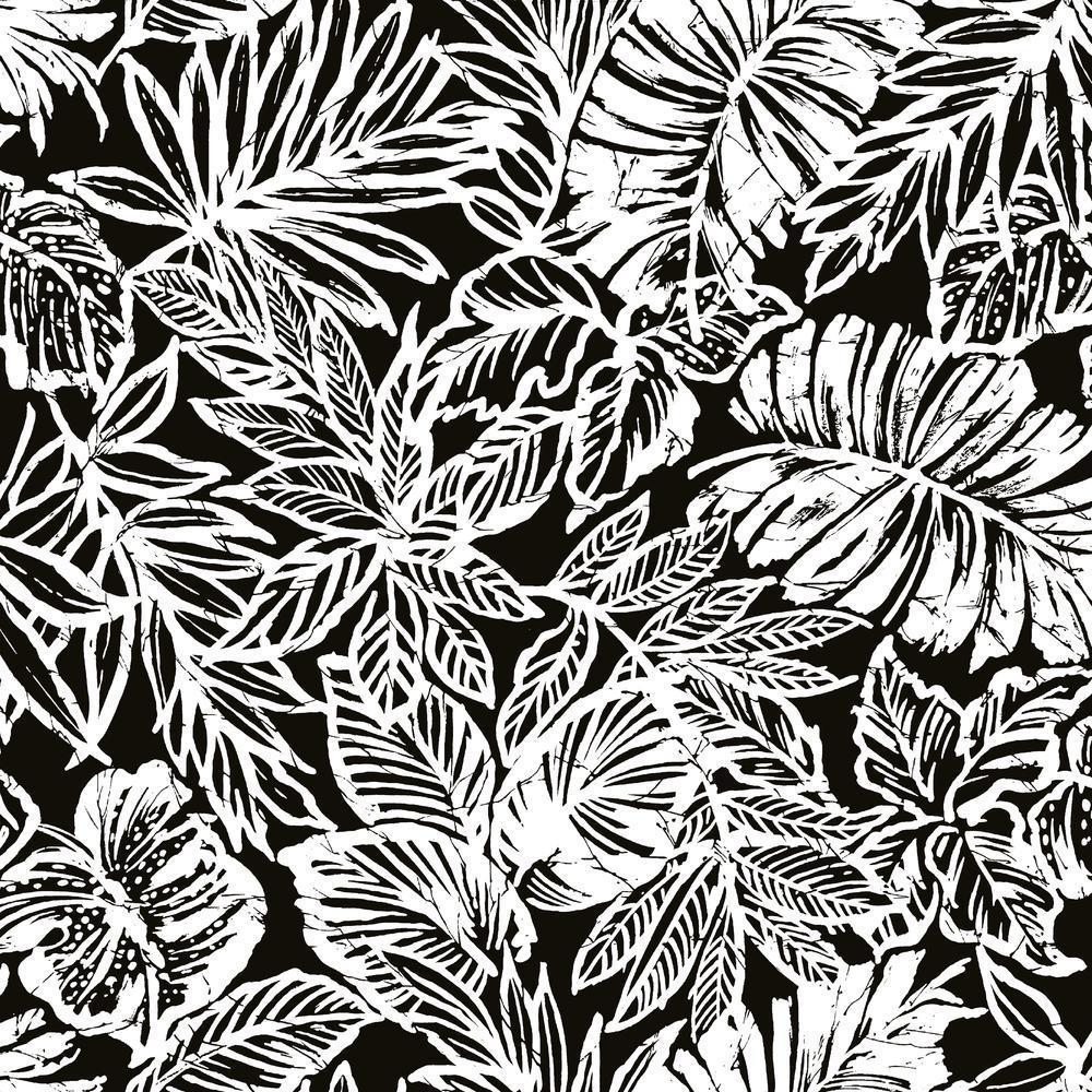 1000x1000 Batik Tropical Leaf Peel and Stick Wallpaper