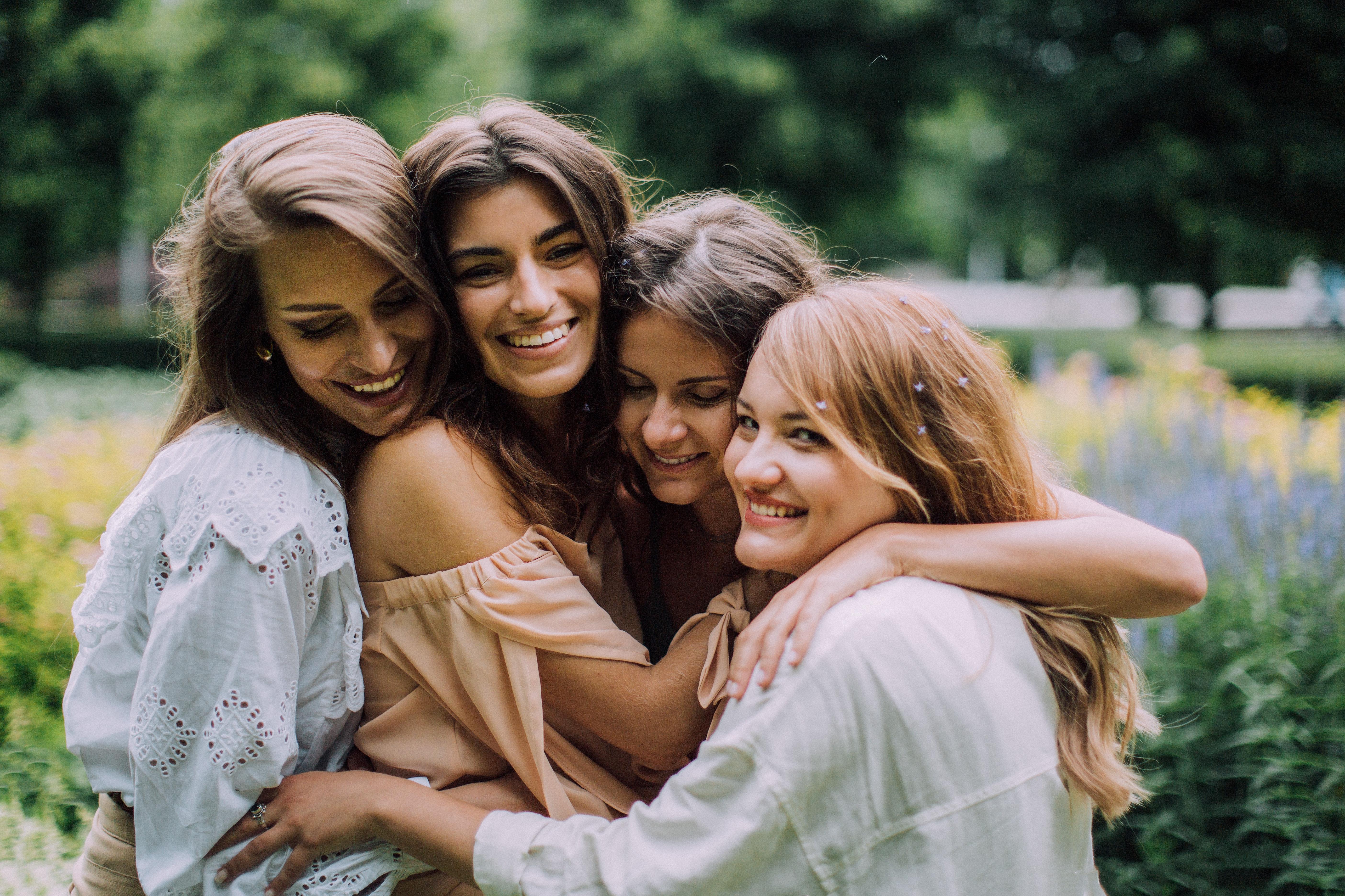5617x3744 Women Hugging and Smiling · Free