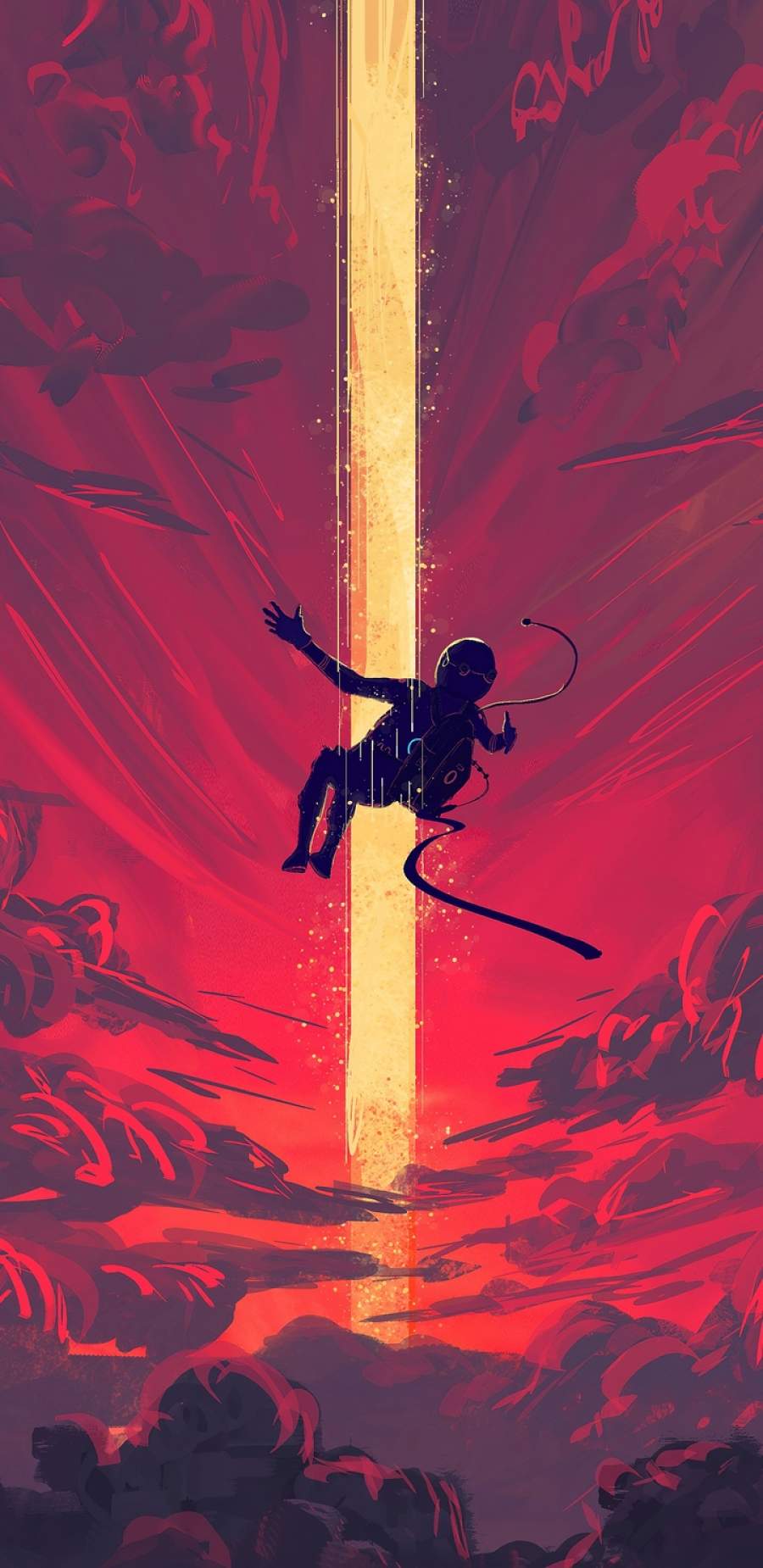900x1850 The Falling Astronaut IPhone Wallpaper Wallpaper : iPhone Wallpaper