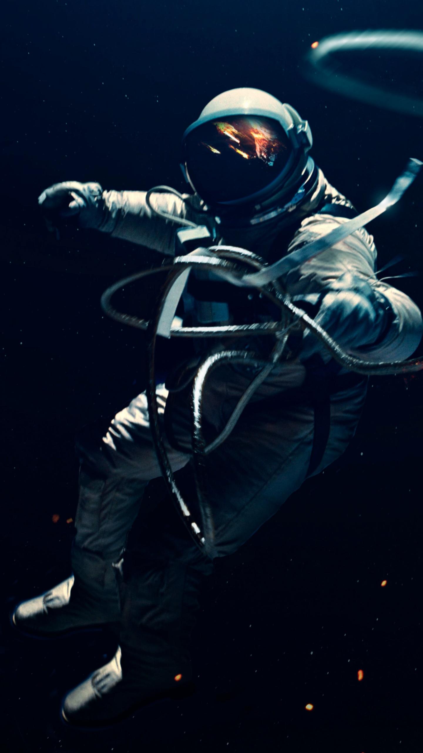 1440x2560 Astronaut Wallpaper 4K, Space suit, Dark background, Lost in Space, Space