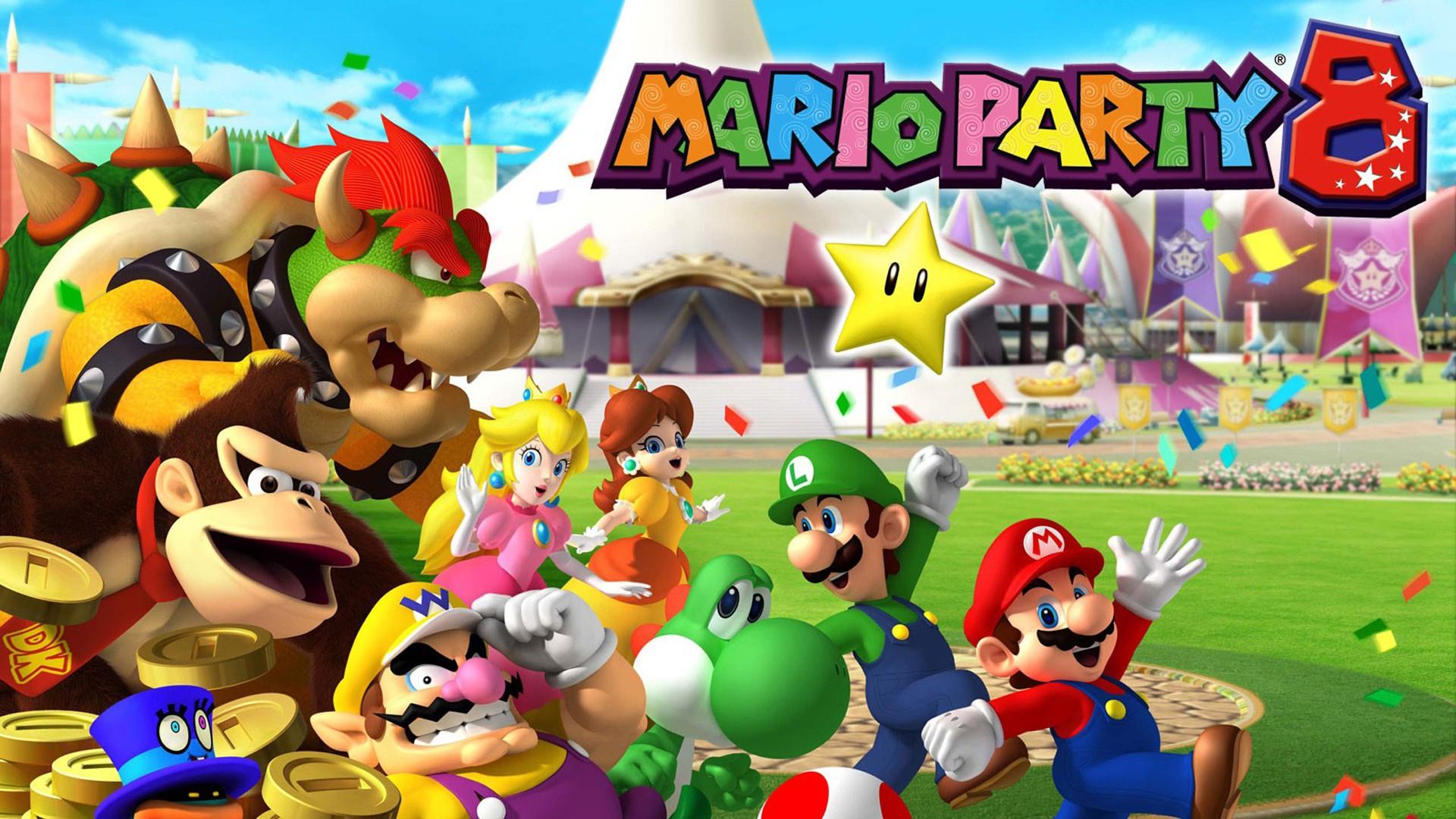 1920x1080 princess peach luigi boo bowser donkey kong luigi mario party maskass super star toad wario yoshi HD games Wallpaper