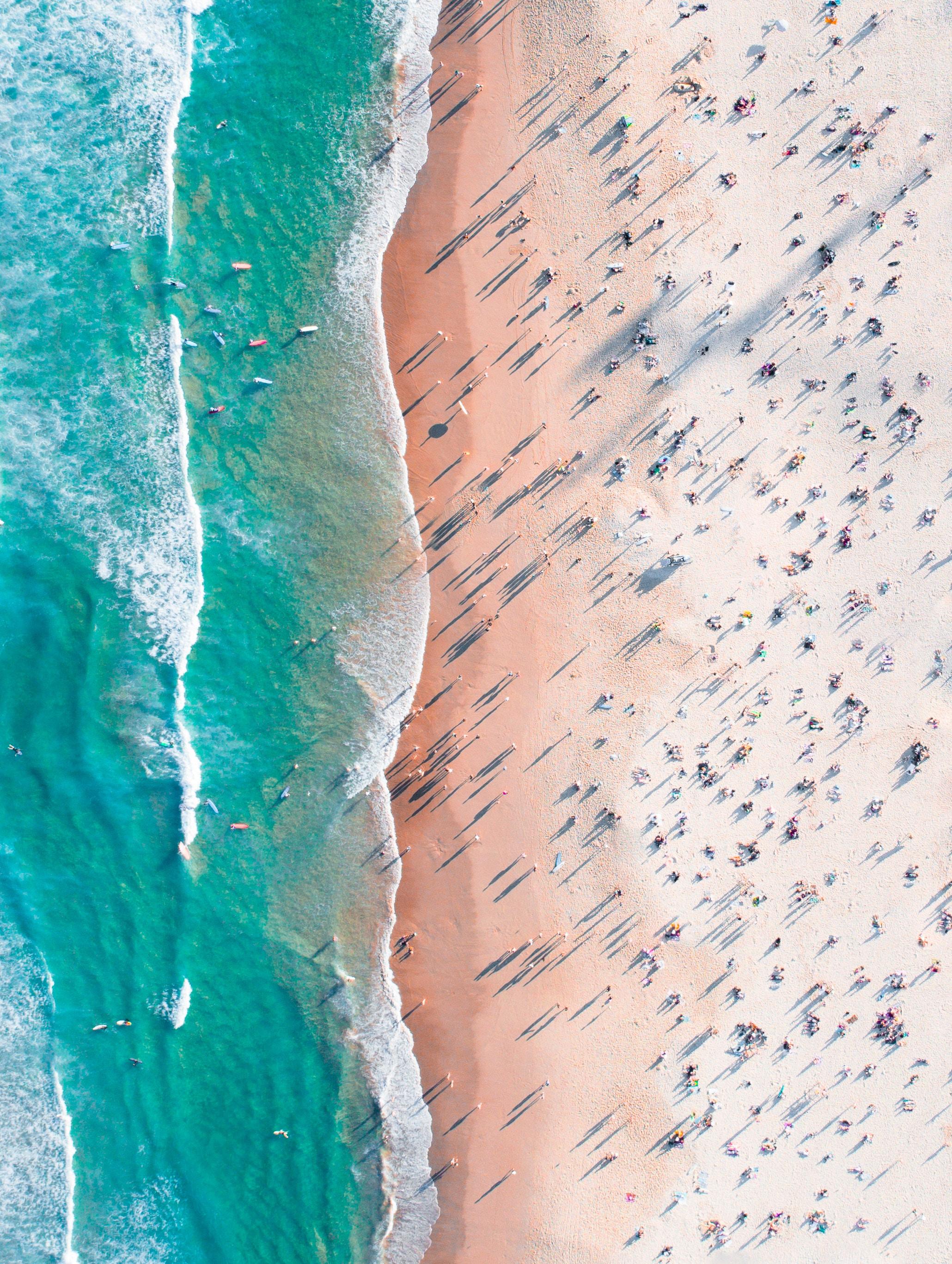 2060x2734 beach, Sea, Shadow, Drone photo Wallpaper HD / Desktop and Mobile Background