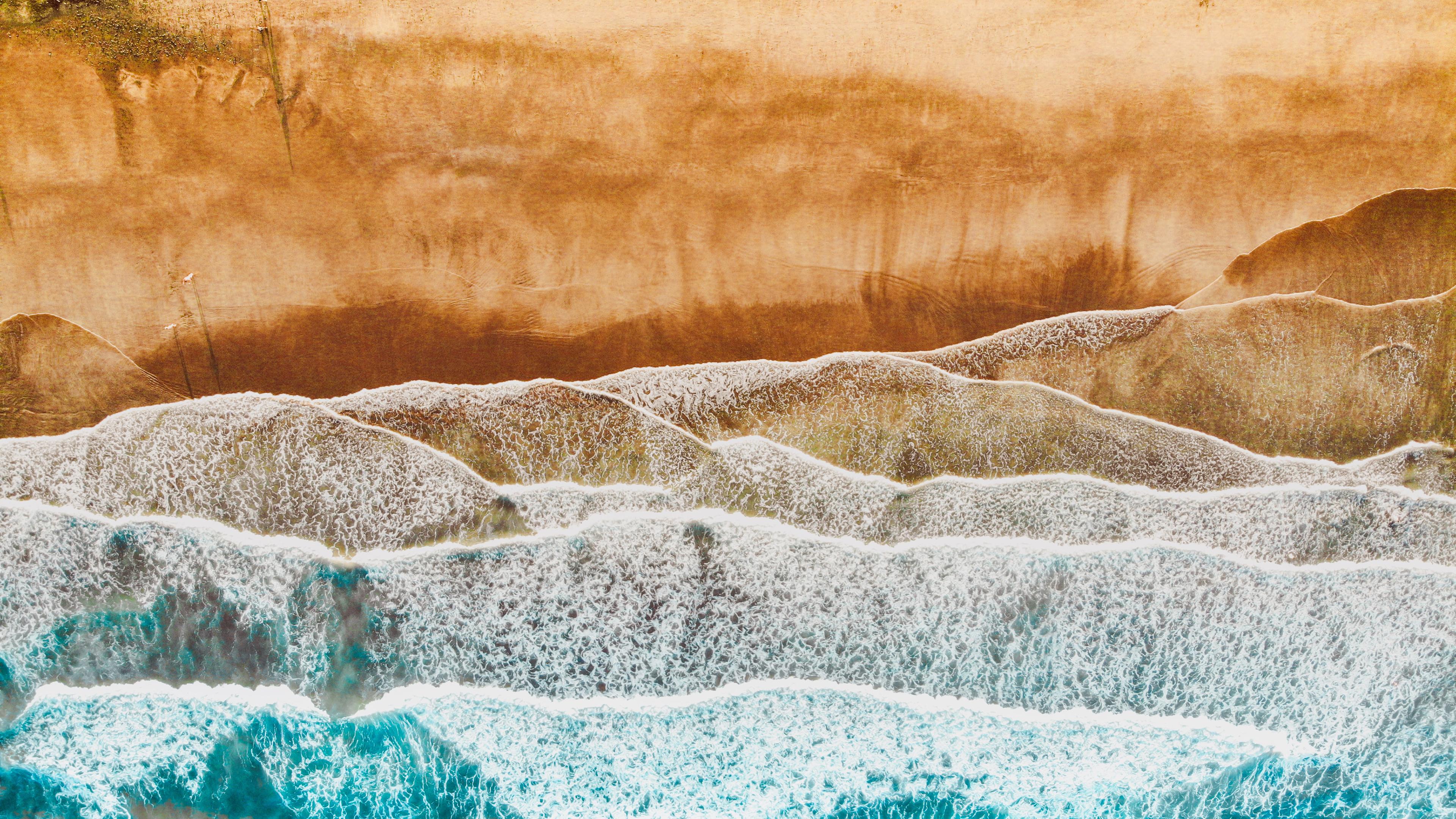 3840x2160 Canary Islands, Spain, Aerial view, Ocean, Sea waves, Beach, Landscape, Drone photo, 4k Free deskk wallpaper, Ultra HD